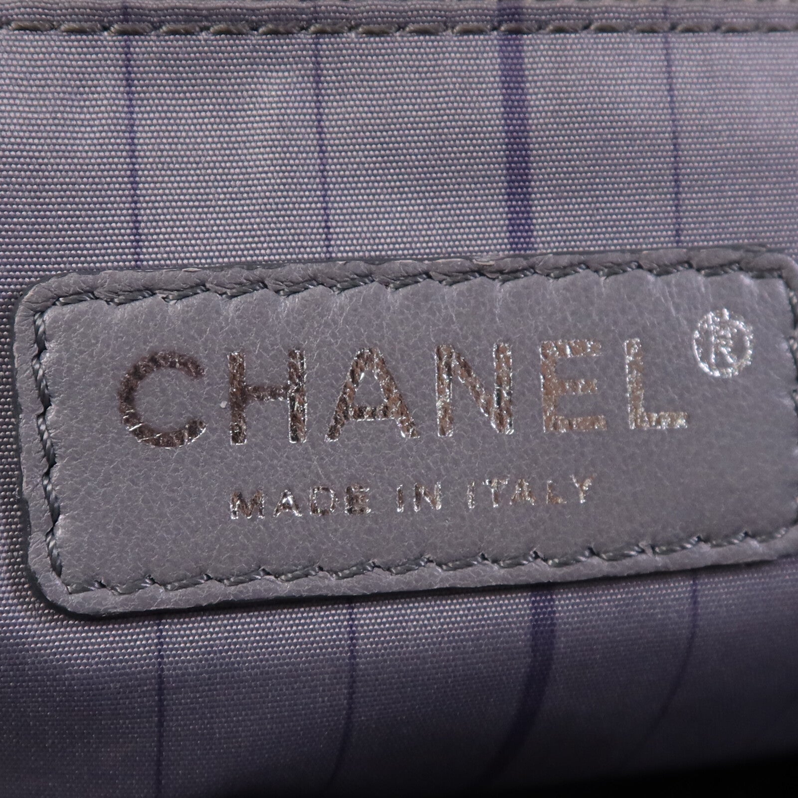 CHANEL 漆皮皮革Chain Shoulder Bag銀扣鏈帶手挽肩背兩用袋