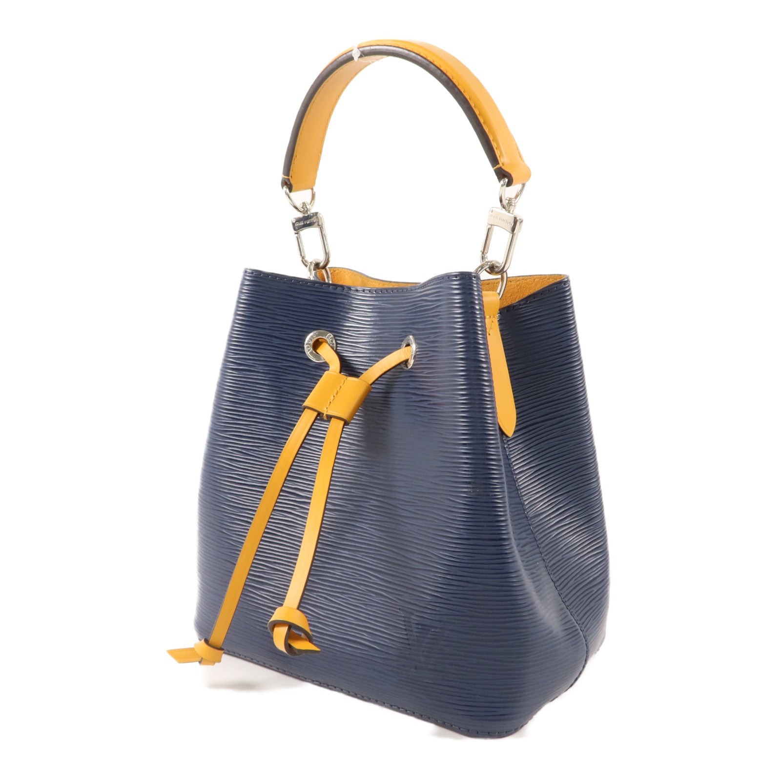 LOUIS VUITTON Epi Neo Noe BB銀扣手挽肩背兩用袋深藍色