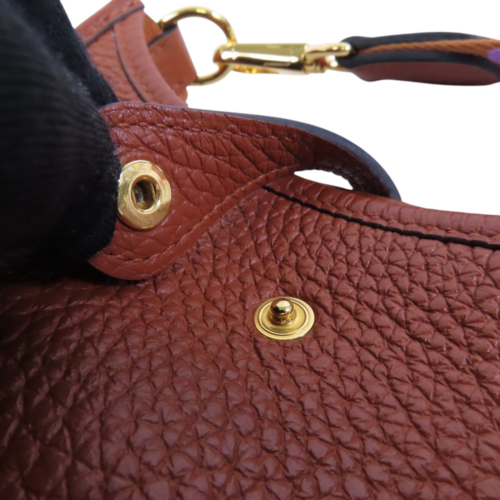 HERMES Clemence皮革Evelyne TPM金扣肩背袋