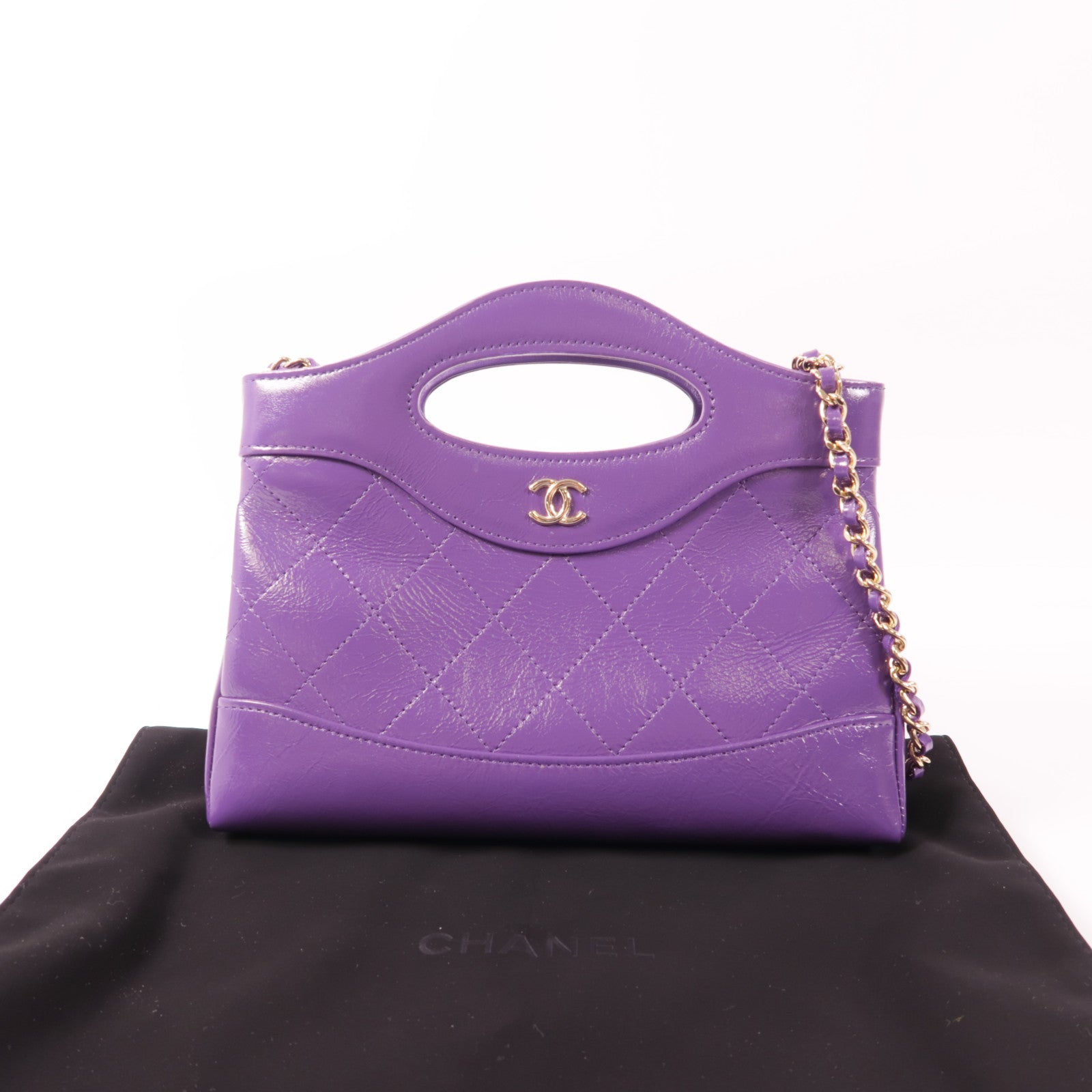 CHANEL 【激減優惠】牛皮皮革Mini 31金扣鏈帶肩背袋