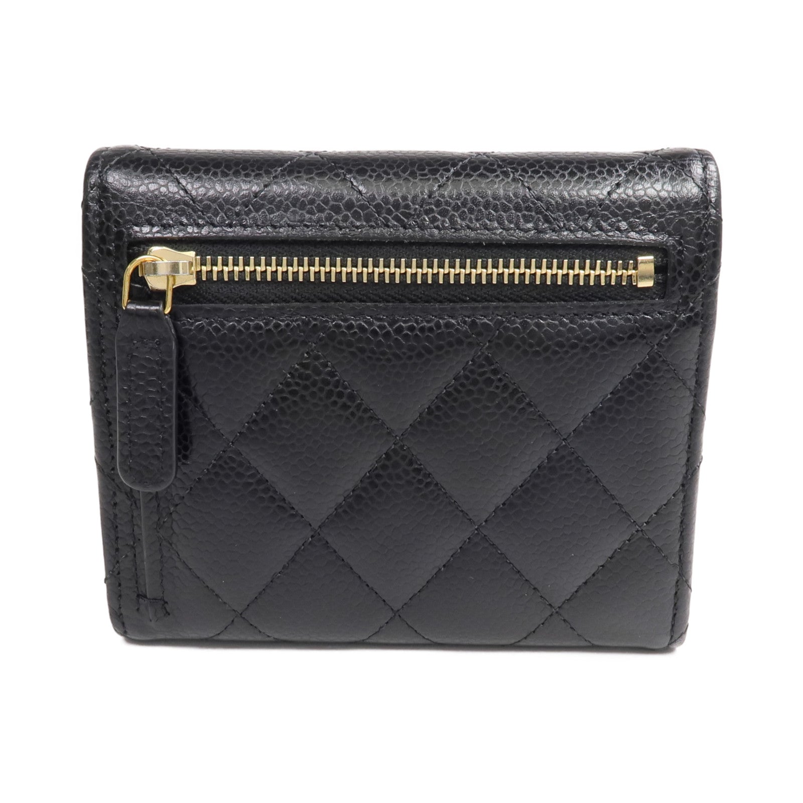 CHANEL 牛皮皮革Classic Small Flap Wallet金扣錢包