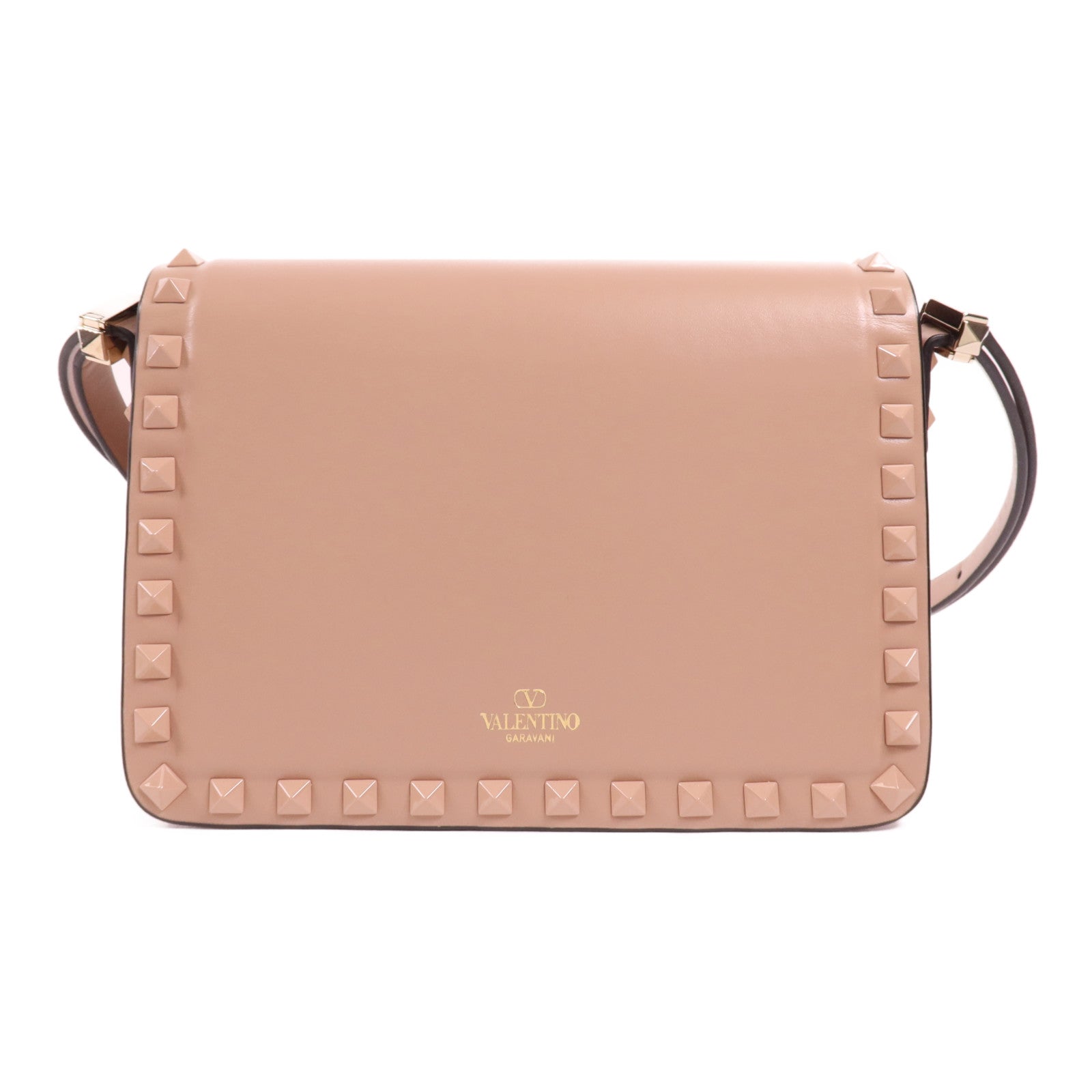 Valentino 牛皮皮革Shoulder Bag金扣肩背袋