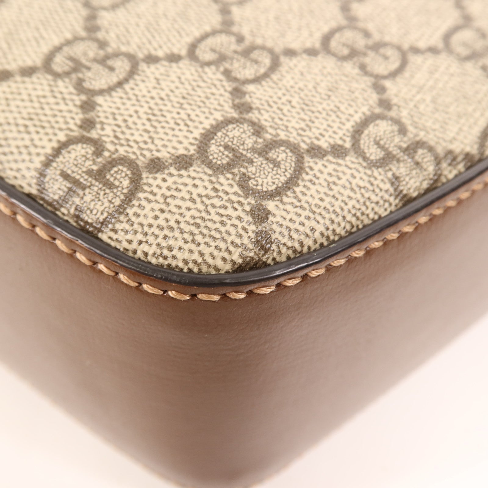 GUCCI 塗層帆布Shoulder Bag金扣肩背袋