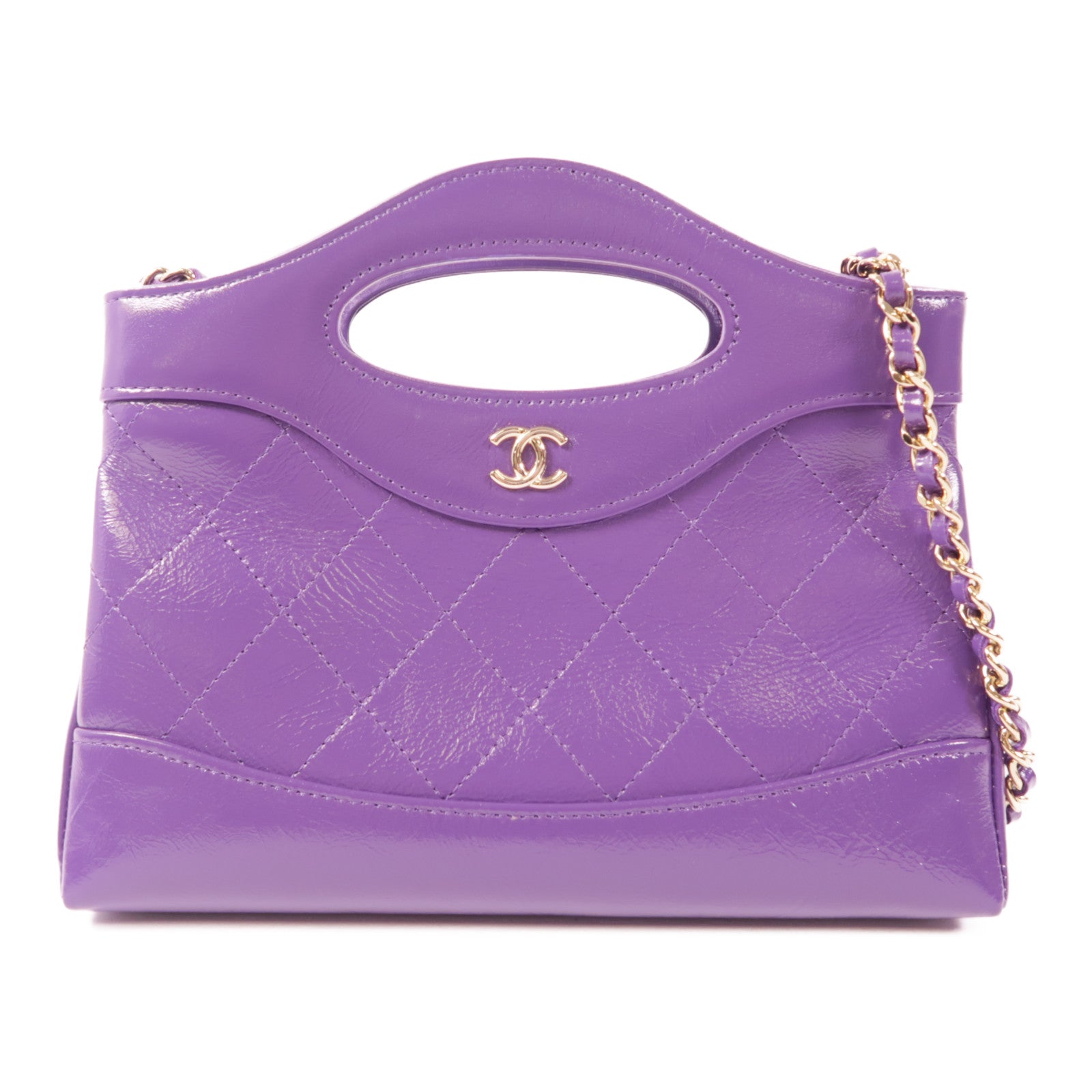 CHANEL 【激減優惠】牛皮皮革Mini 31金扣鏈帶肩背袋