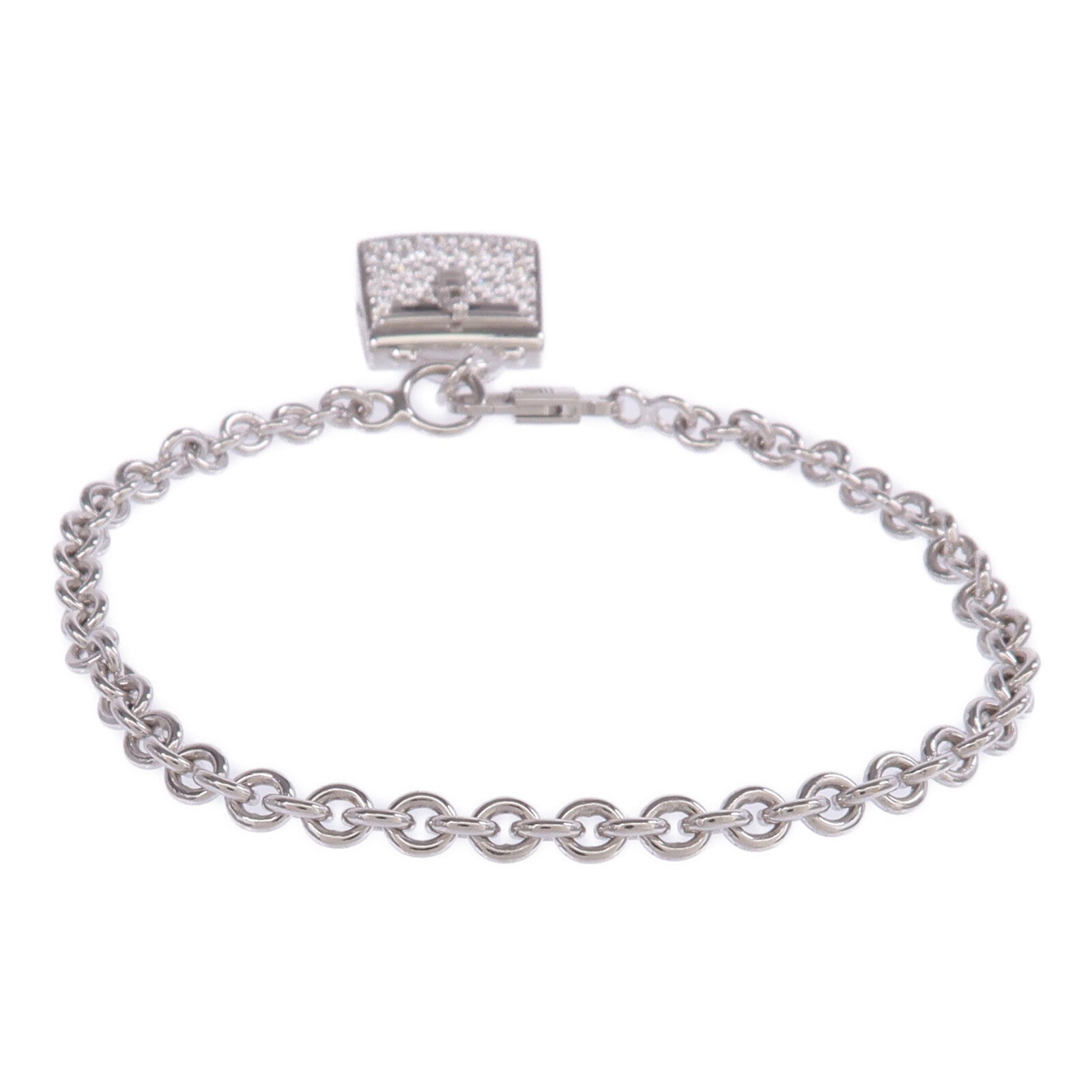 HERMES 【激減優惠】18K白金Amulettes Kelly Bracelet鑽石手鏈