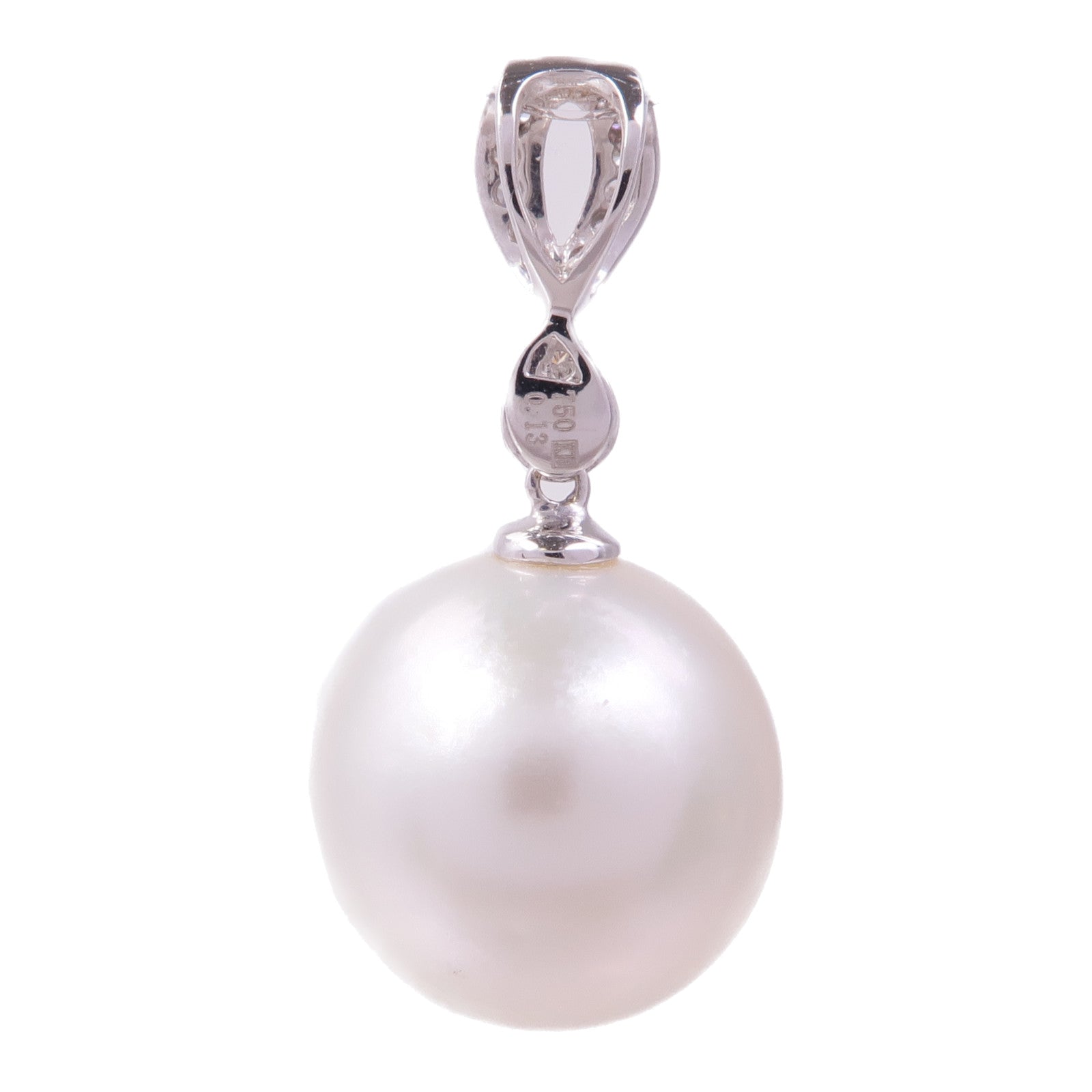 JEWELRY 18K白金Pendant Top珍珠吊墜