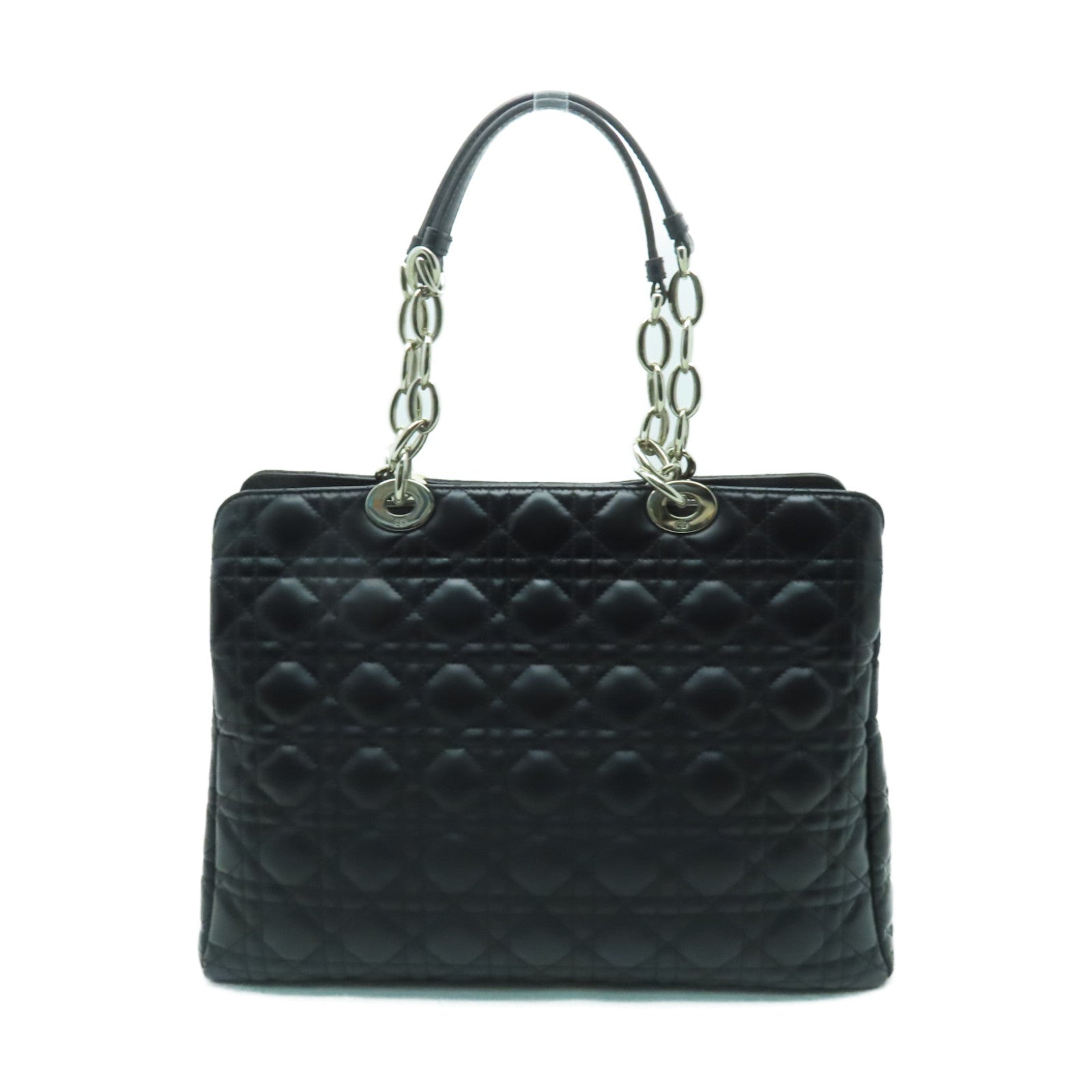 Dior 【激減優惠】漆皮皮革Hand Bag銀扣手挽袋黑色
