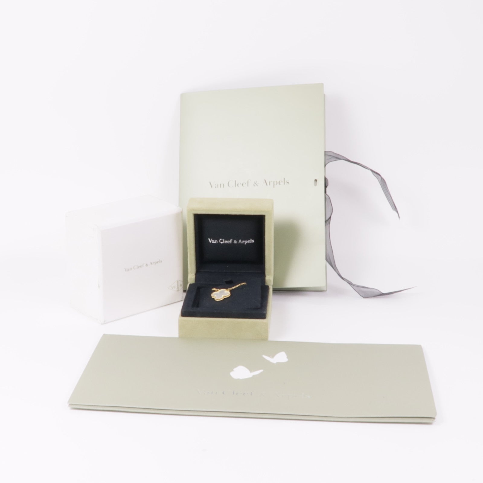 Van Cleef & Arpels 18K黃金/珍珠母貝Vintage Alhambra Necklace項鍊
