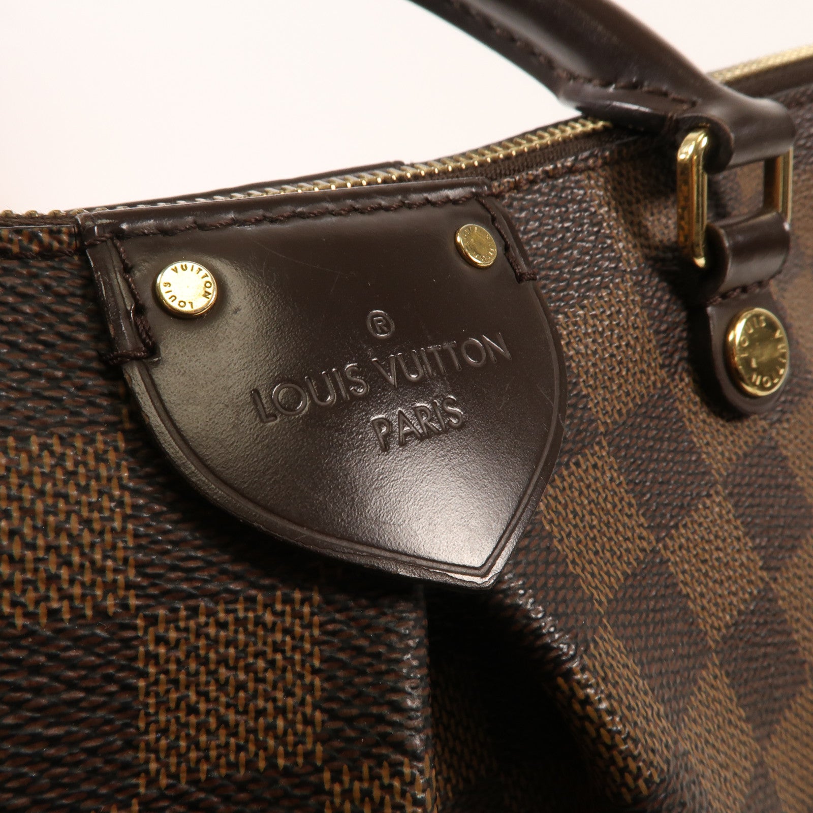 LOUIS VUITTON Damier Siena PM金扣手挽肩背兩用袋
