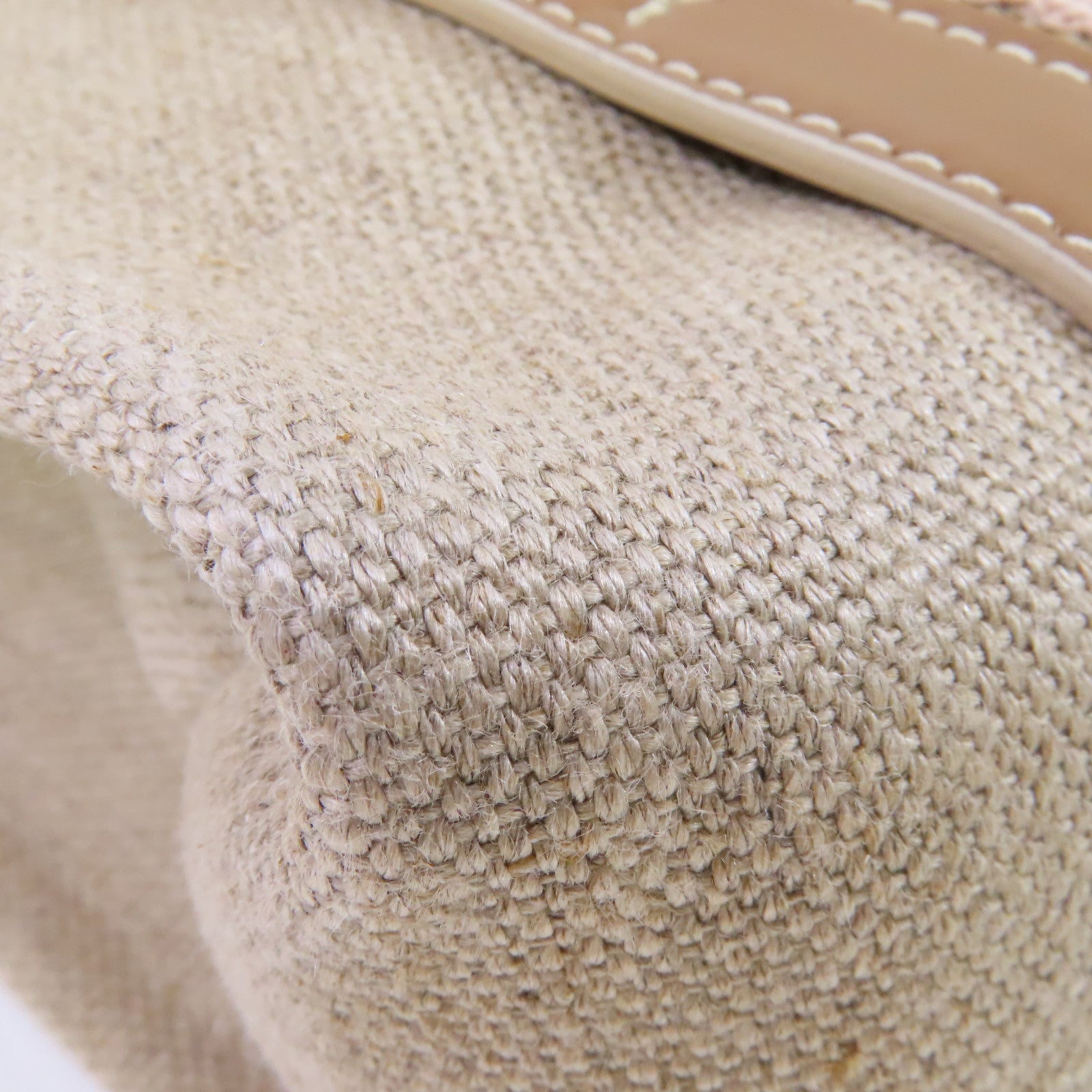 Chloe 帆布Small Woody 2Way Tote Bag手挽肩背兩用袋杏色