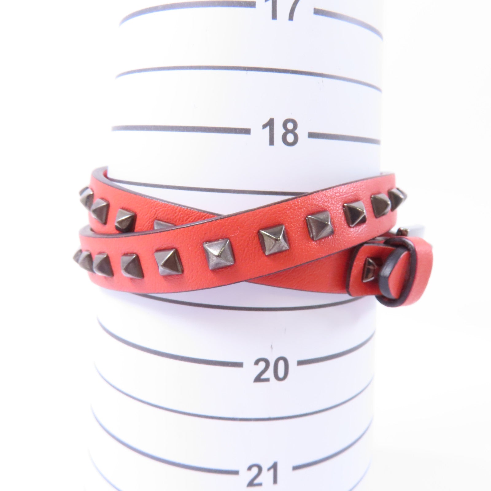 Valentino 【激減優惠】牛皮皮革Bracelet手鏈紅色