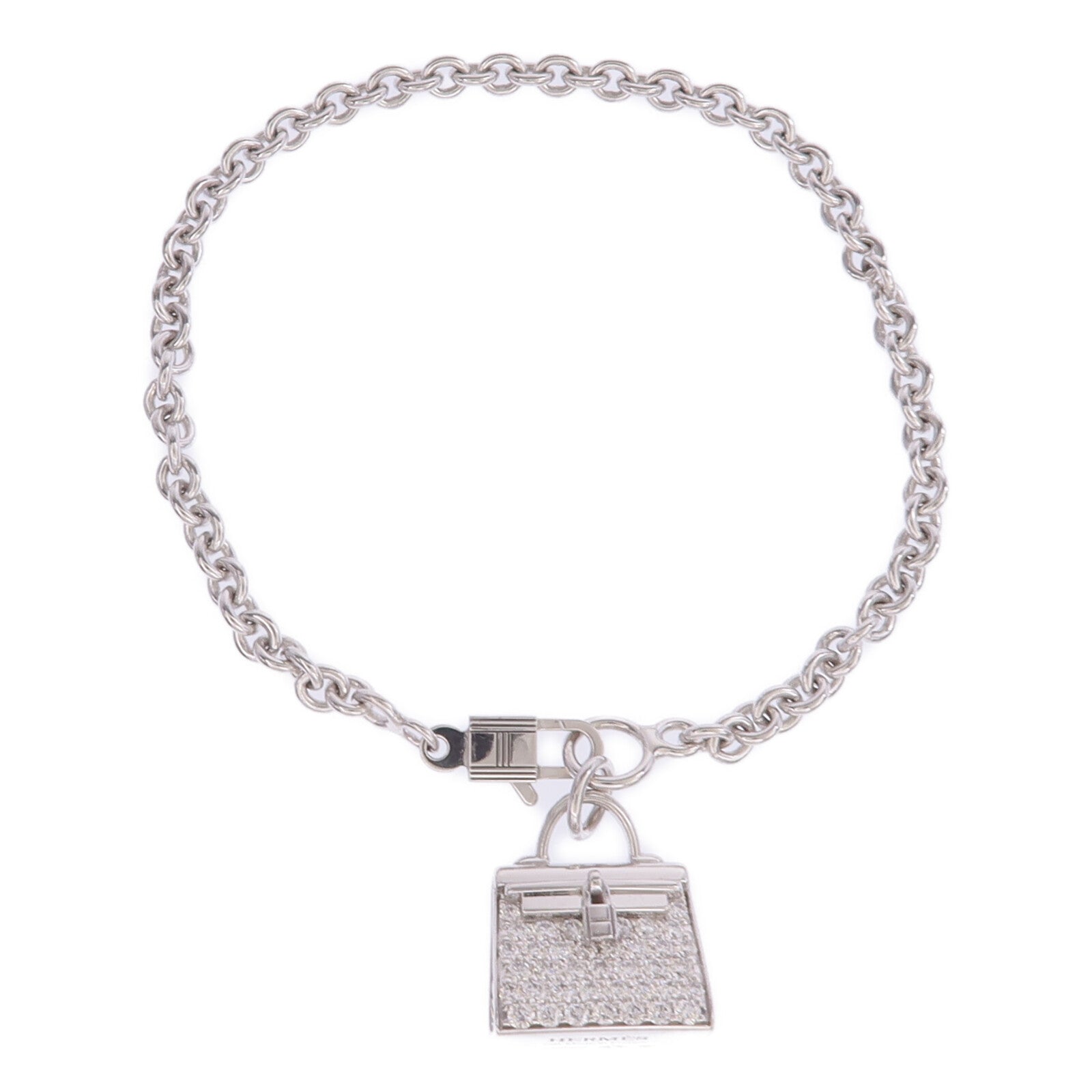 HERMES 【激減優惠】18K白金Amulettes Kelly Bracelet鑽石手鏈
