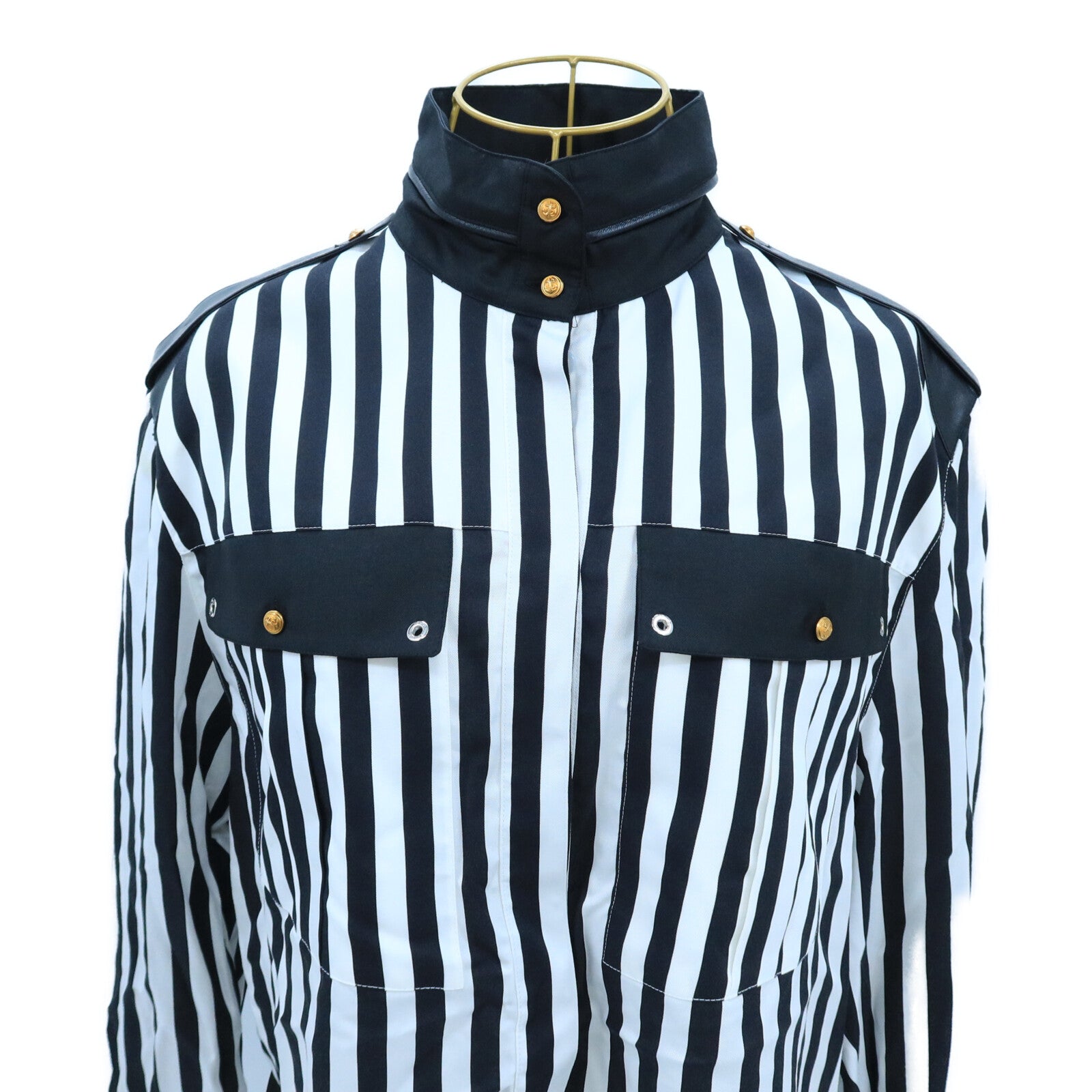 LOUIS VUITTON Lyocell/Cashmere Long Stripe Blouse上衣