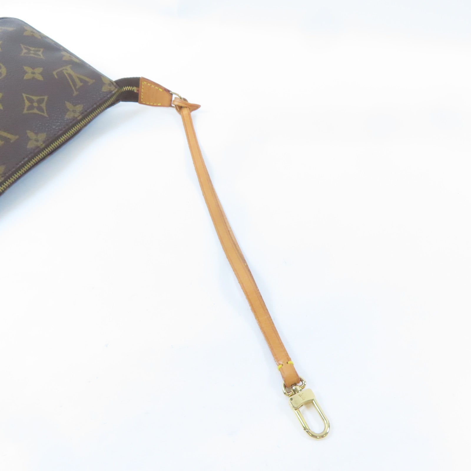 LOUIS VUITTON Monogram Pochette Accessoires Pouch金扣手拿包啡色