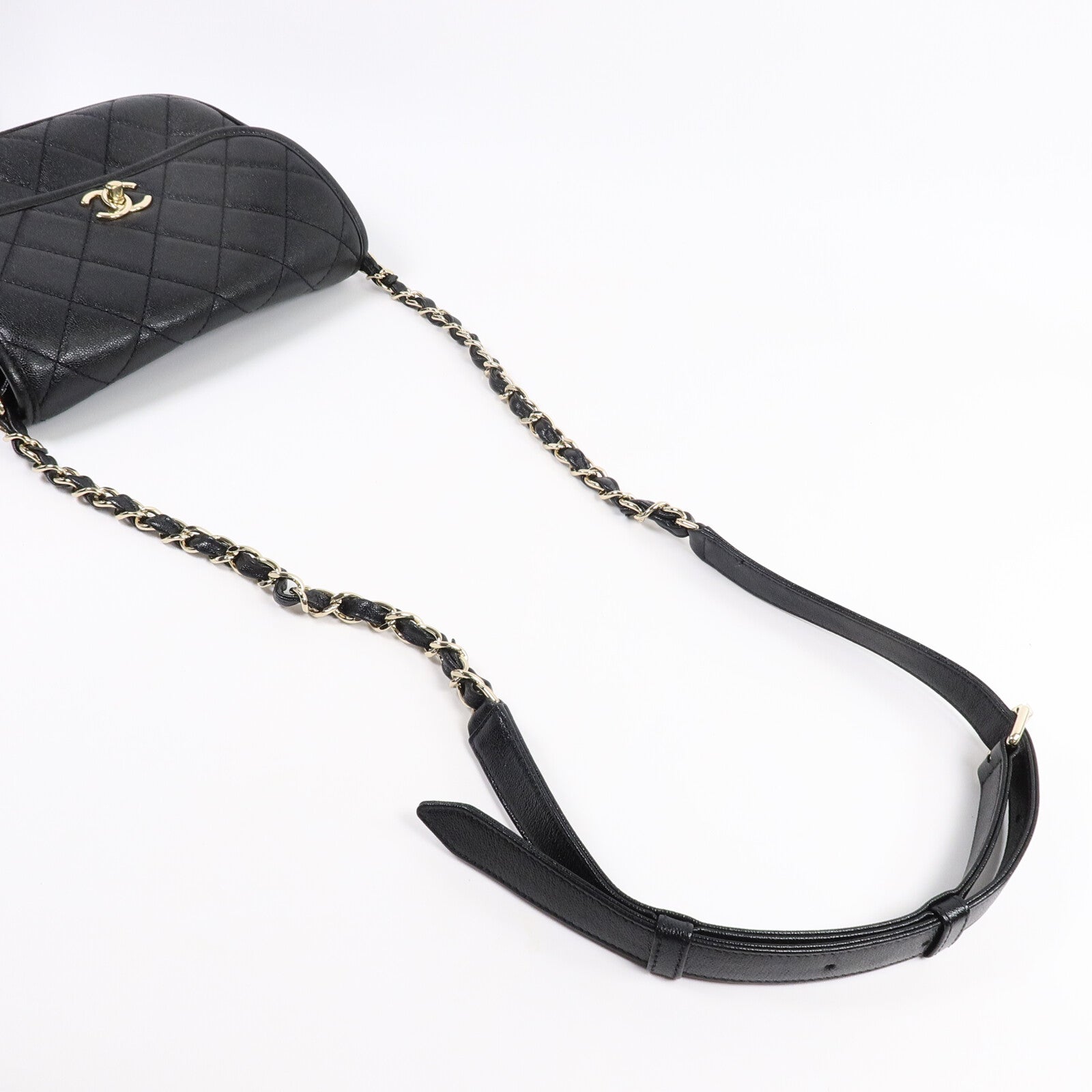 CHANEL 牛皮皮革Chain Shoulder Bag鏈帶肩背袋