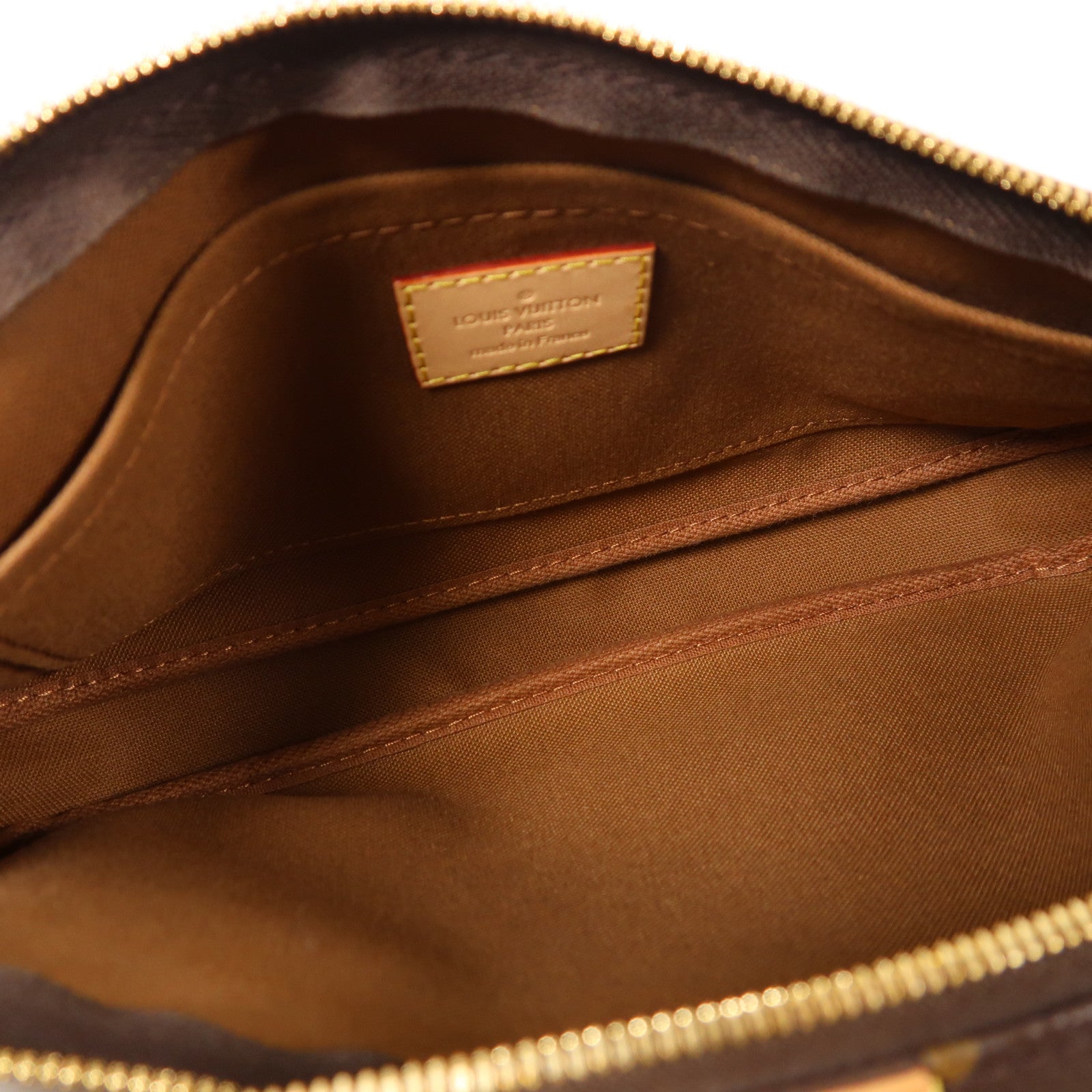 LOUIS VUITTON Monogram Multi Pochette Accessoires金扣手挽肩背兩用袋棕色