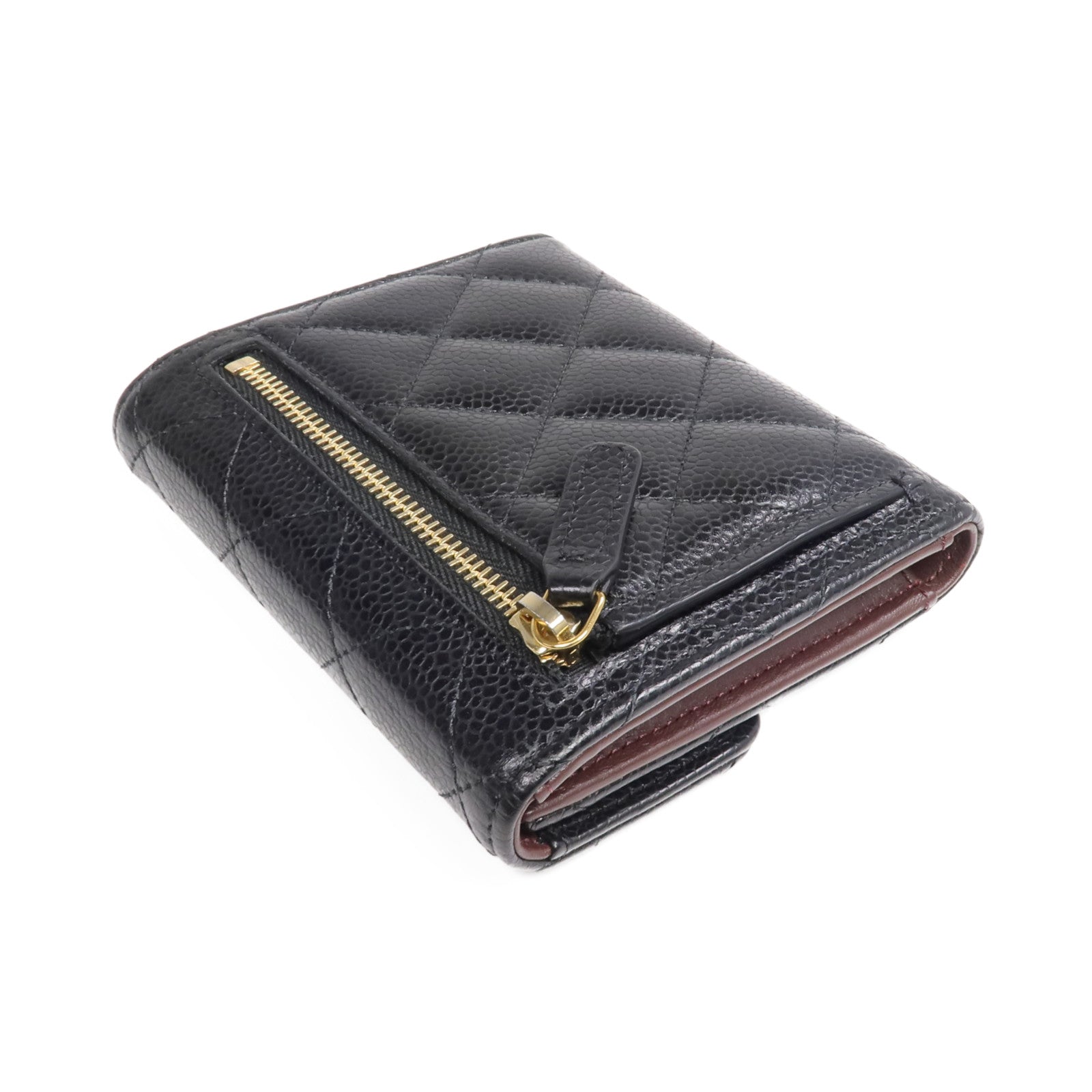 CHANEL 牛皮皮革Classic Small Flap Wallet金扣錢包