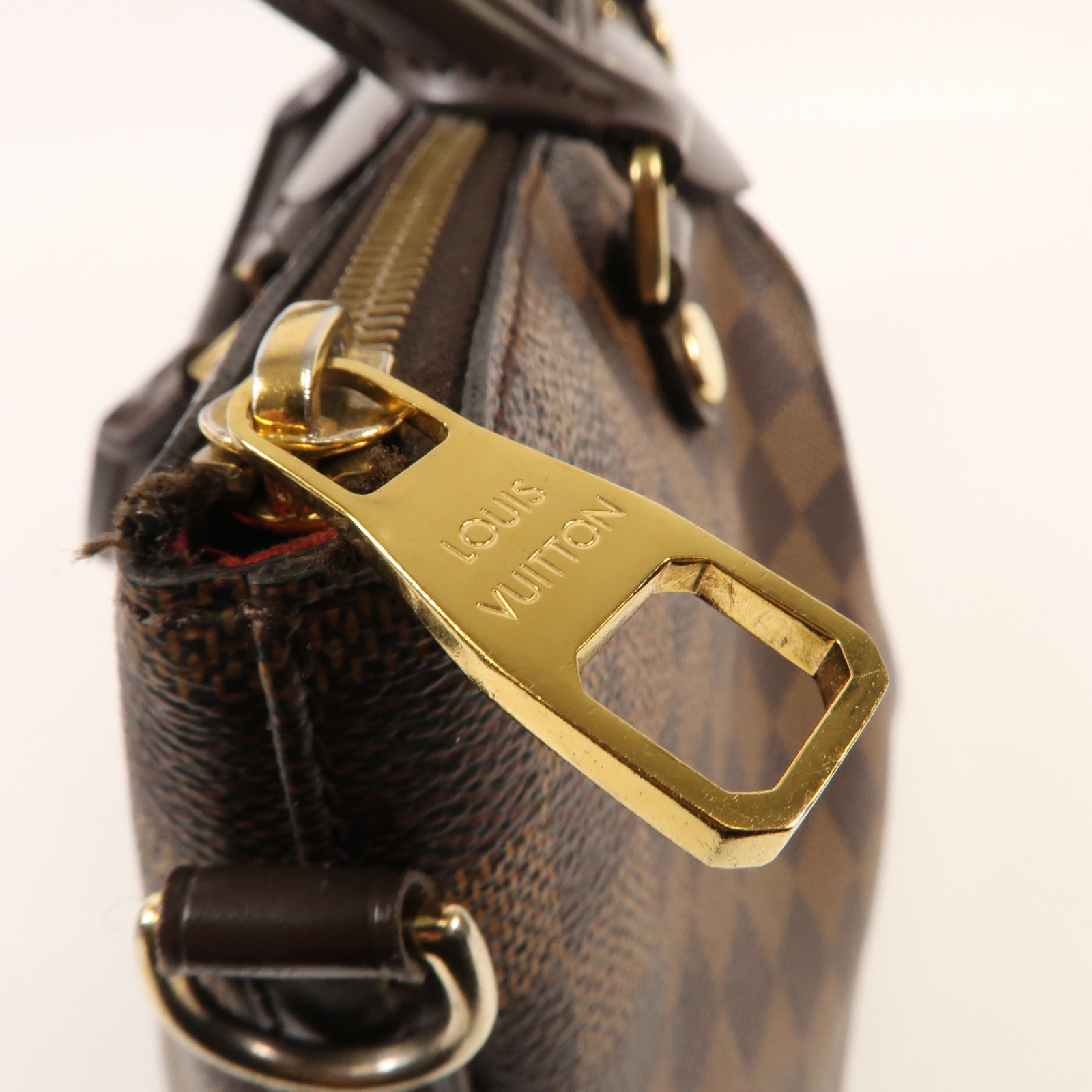 LOUIS VUITTON Damier Siena PM金扣手挽肩背兩用袋