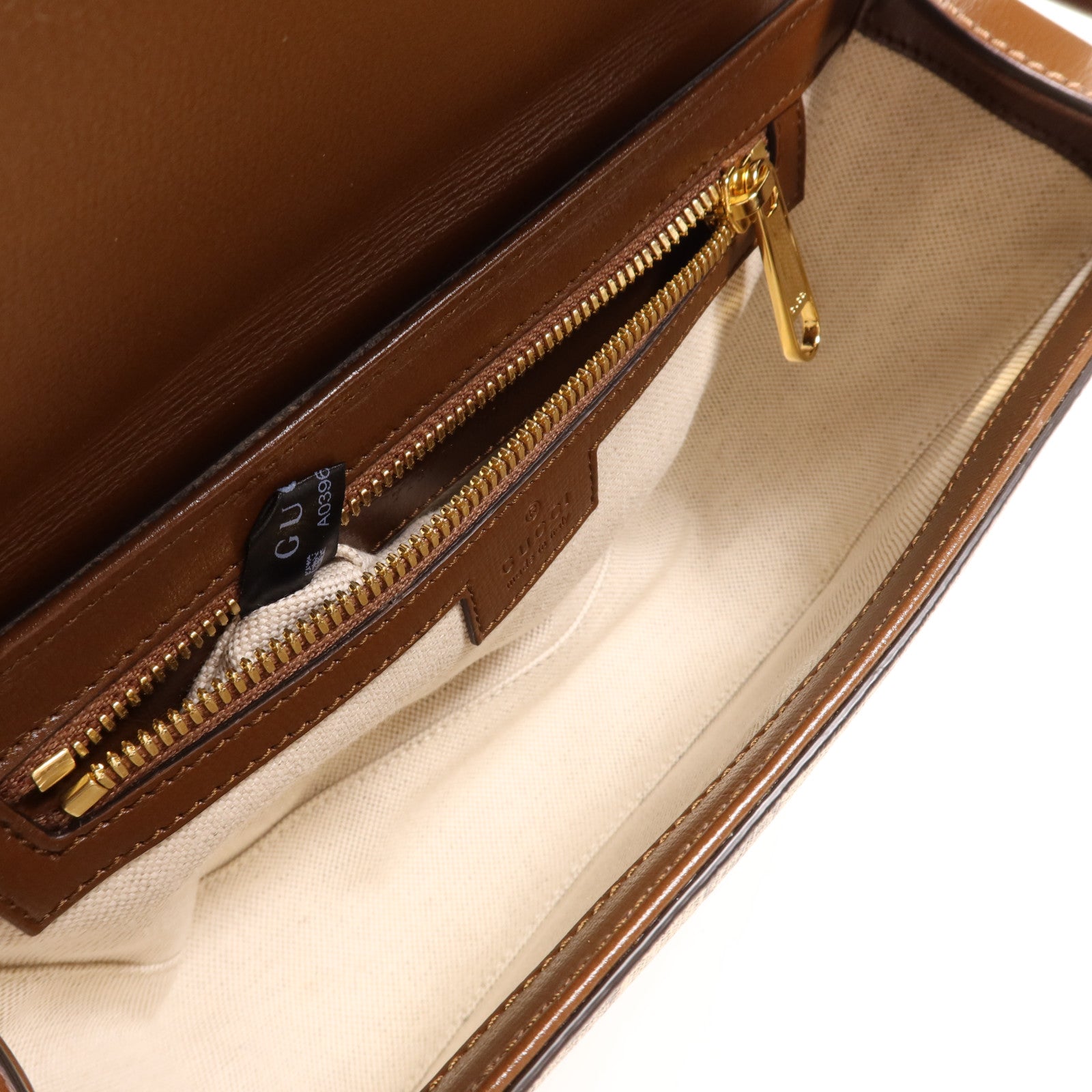 GUCCI 塗層帆布Shoulder Bag金扣肩背袋