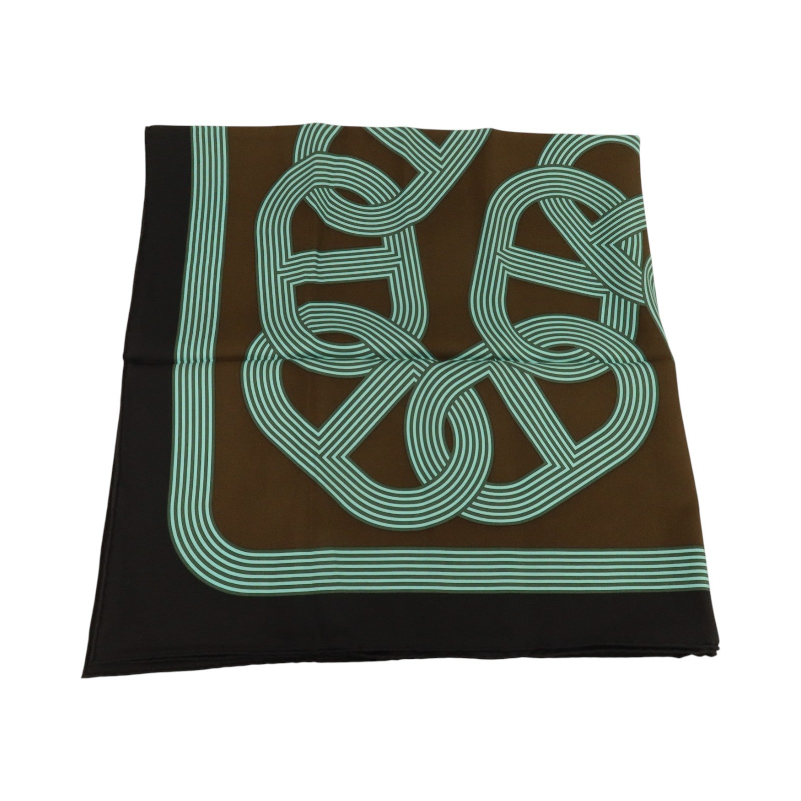 HERMES 絲質Circuit 24 Faubourg Scarf 90絲巾Noir