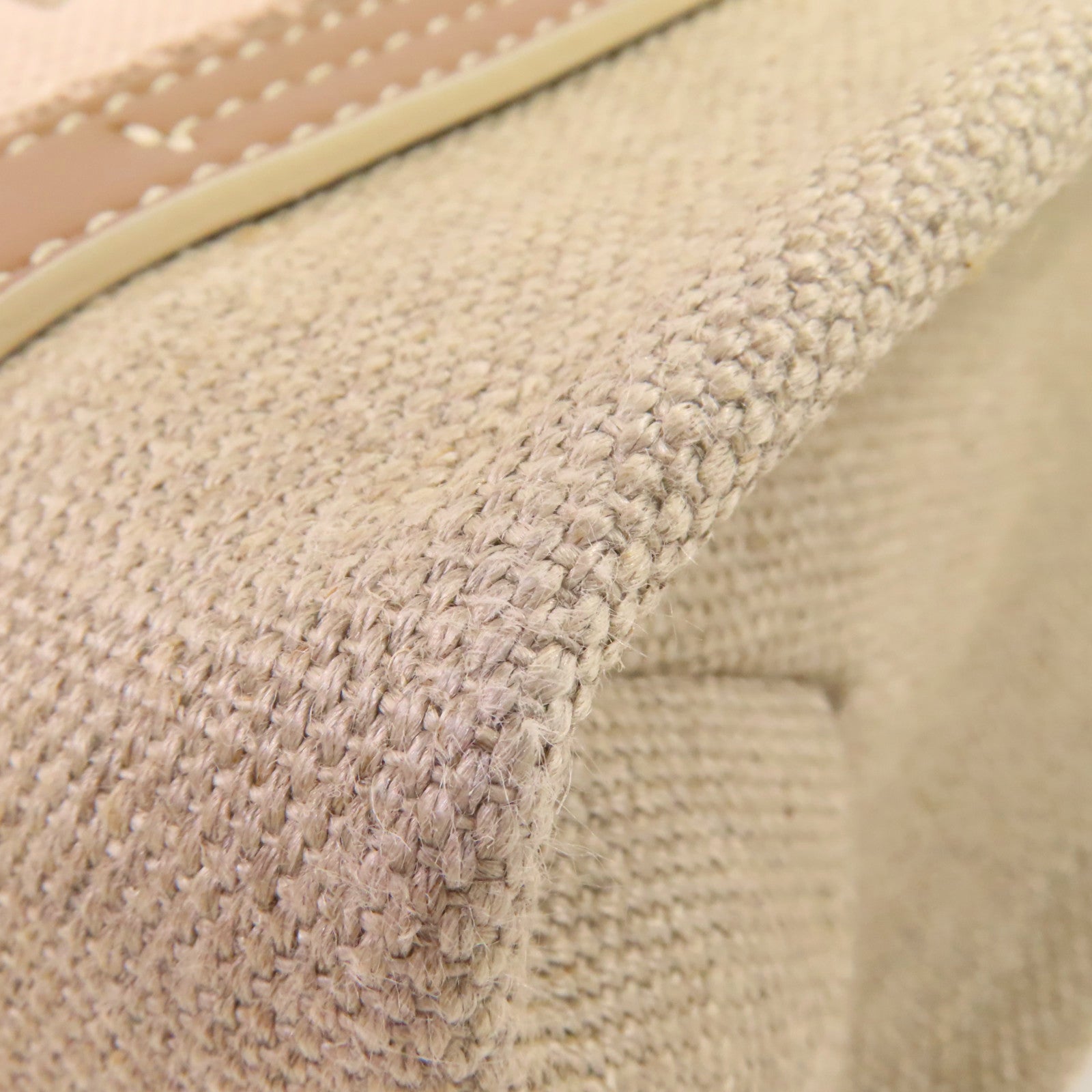Chloe 帆布Small Woody 2Way Tote Bag手挽肩背兩用袋杏色