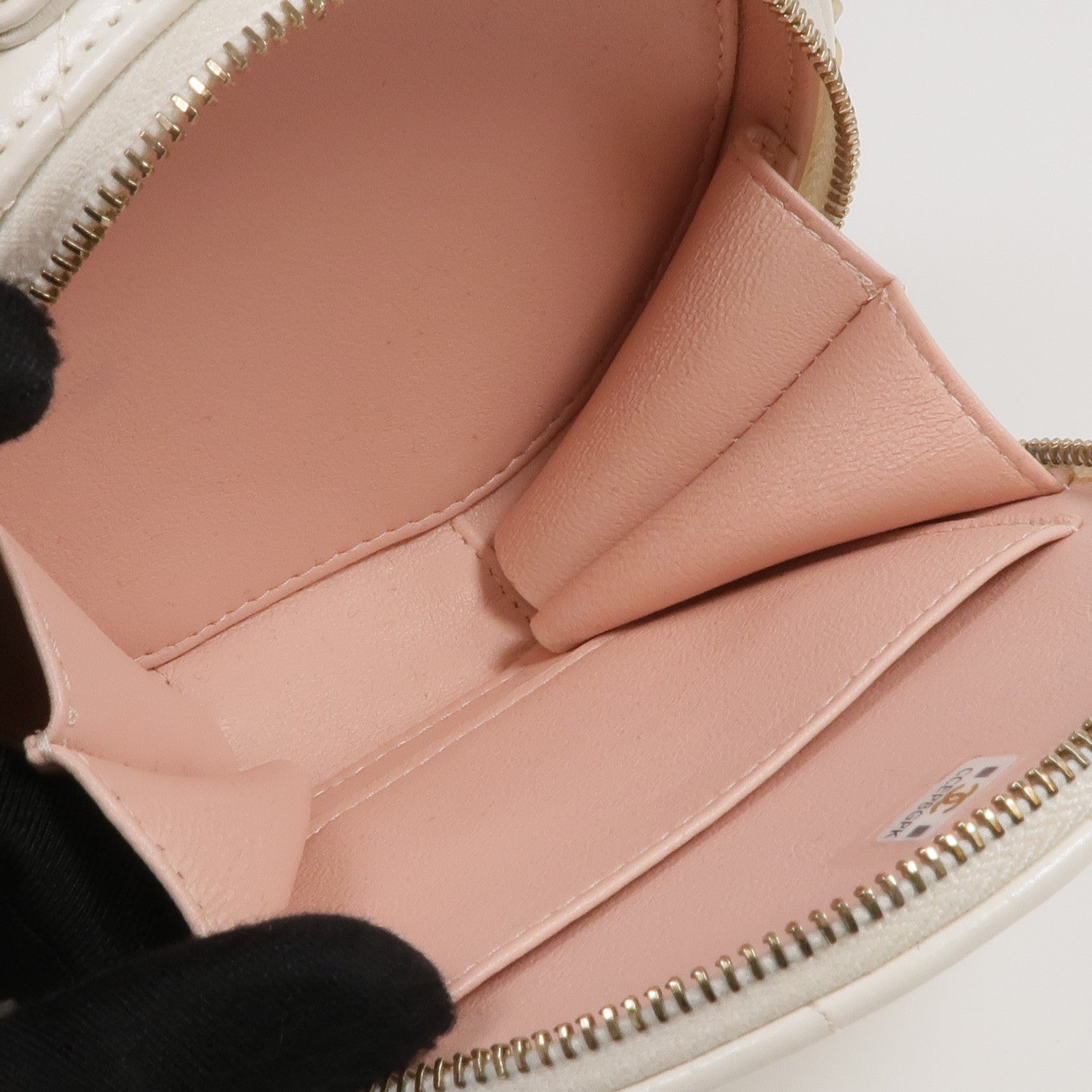 CHANEL 羊皮皮革2 Way Shoulder金扣手挽肩背兩用袋