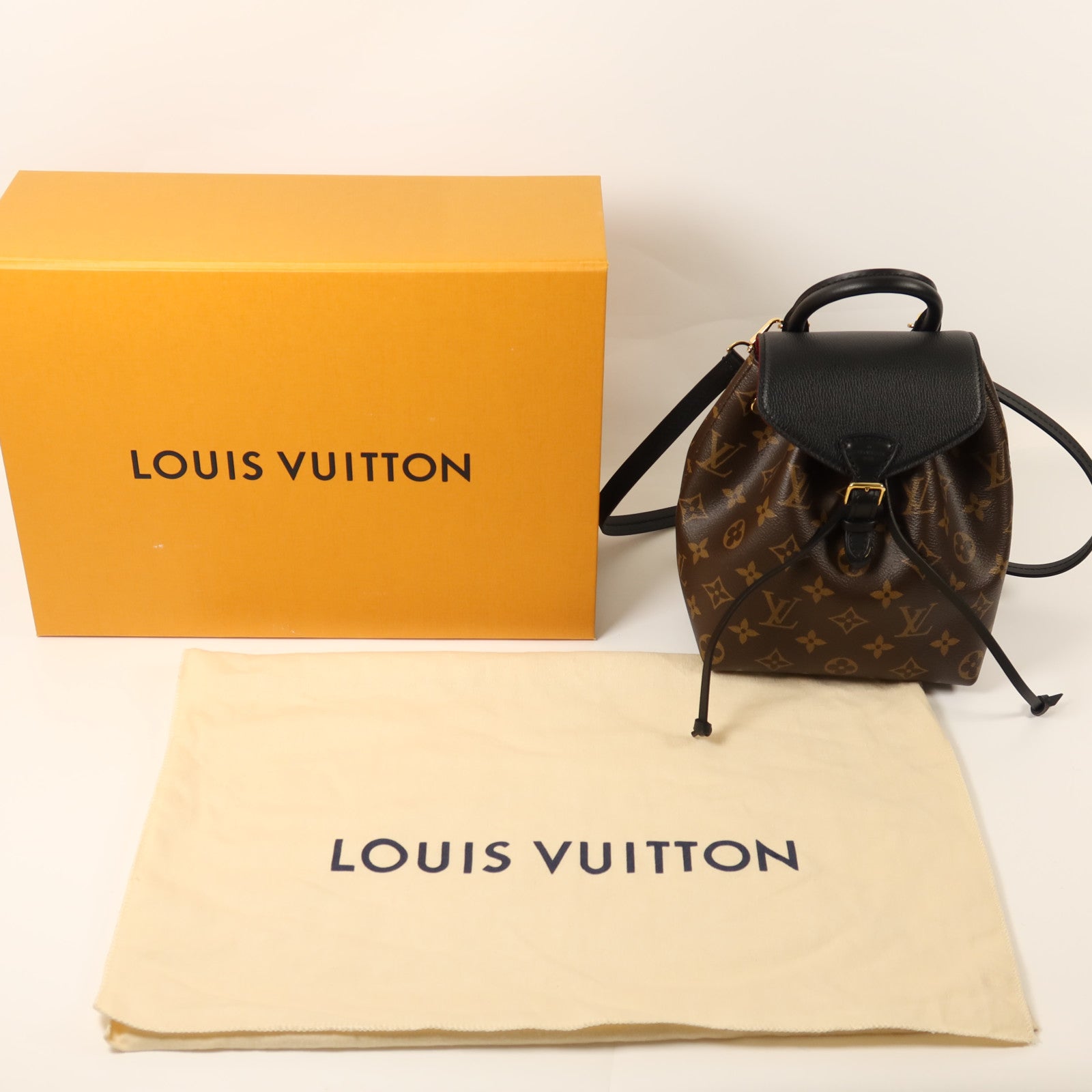 LOUIS VUITTON Monogram Montsouris BB金扣背包