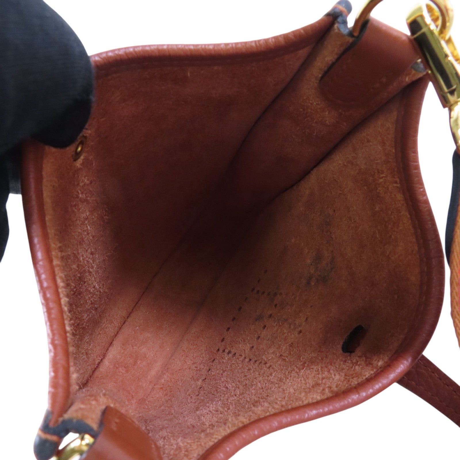 HERMES Clemence皮革Evelyne TPM金扣肩背袋