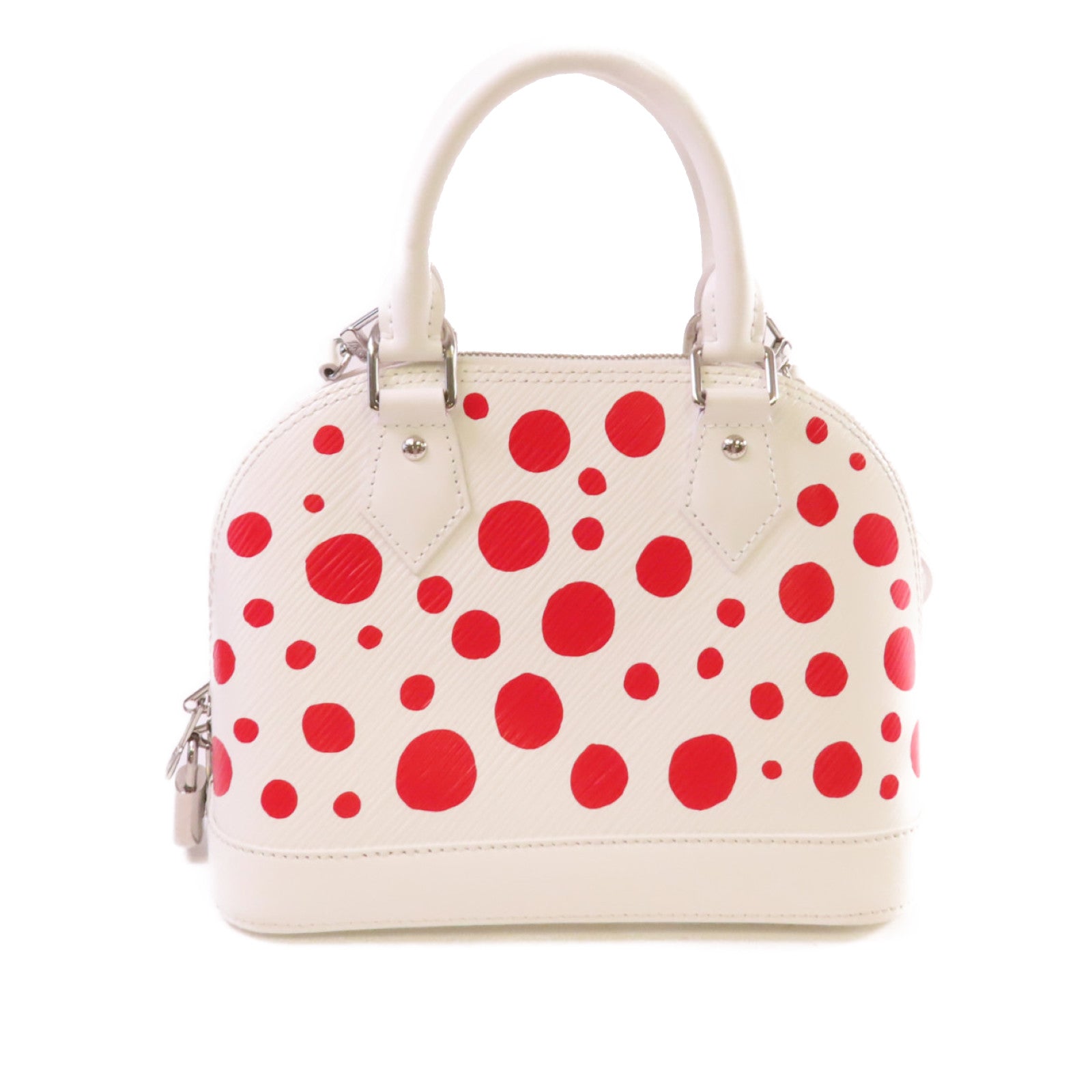 LOUIS VUITTON Epi LV x YK Alma BB 2Way Shoulder Bag銀扣手挽肩背兩用袋白色/紅色