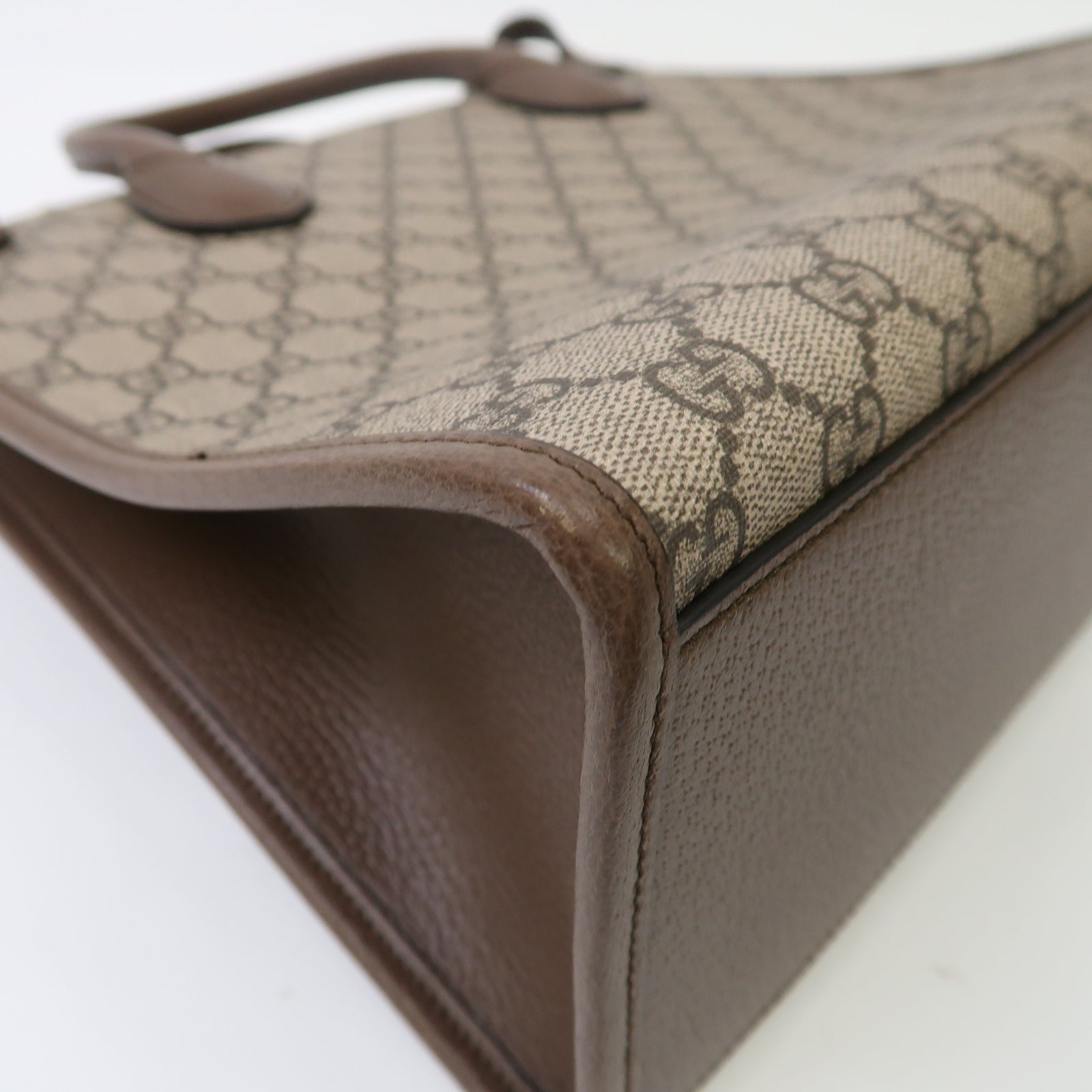 GUCCI 【激減優惠】塗層帆布Disney GG Supreme金扣手挽肩背兩用袋米色