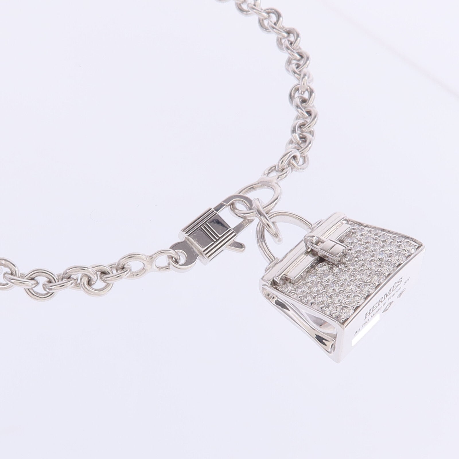 HERMES 【激減優惠】18K白金Amulettes Kelly Bracelet鑽石手鏈
