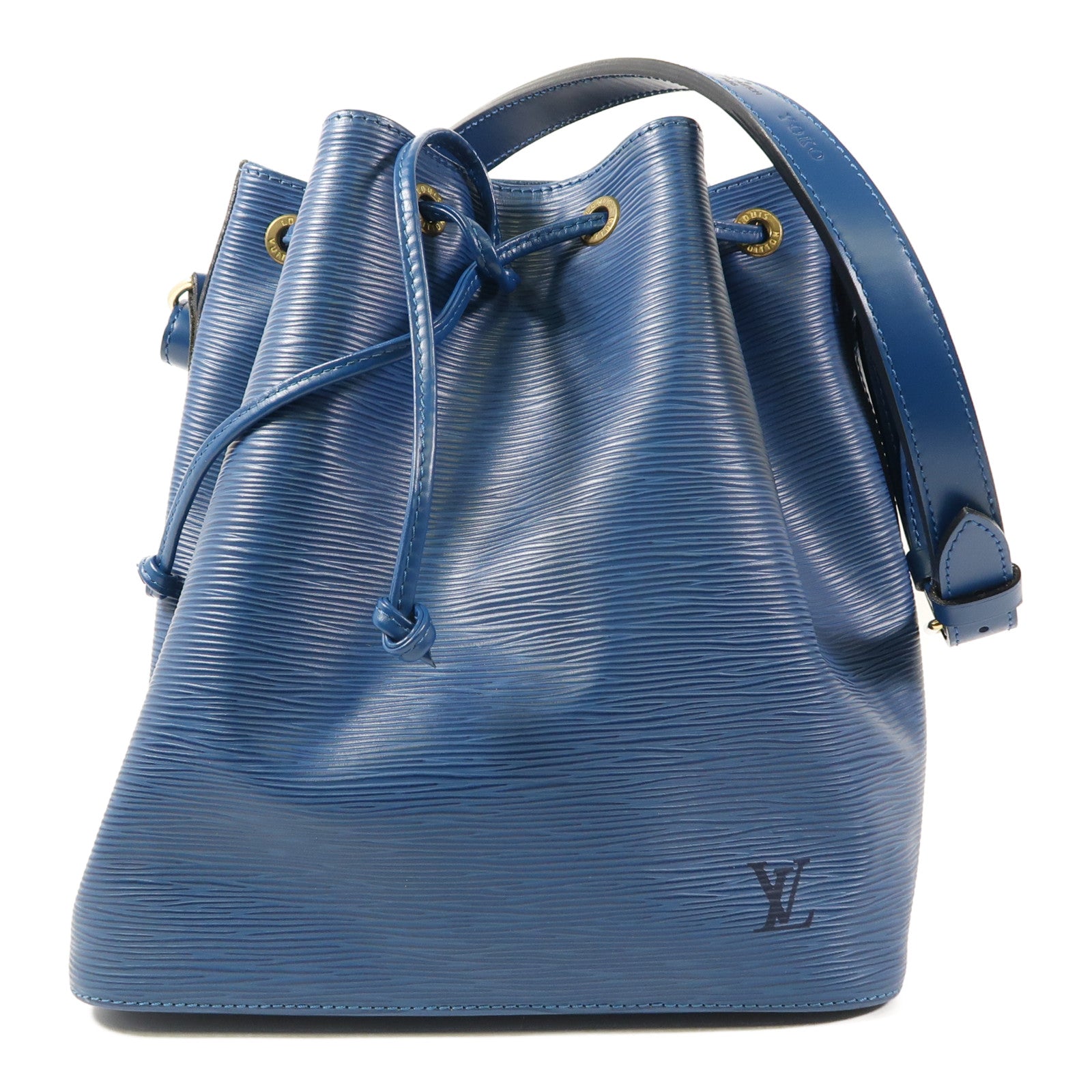 LOUIS VUITTON LV GHW Petit Noe Shoulder Bag M44105 Epi Leather Blue