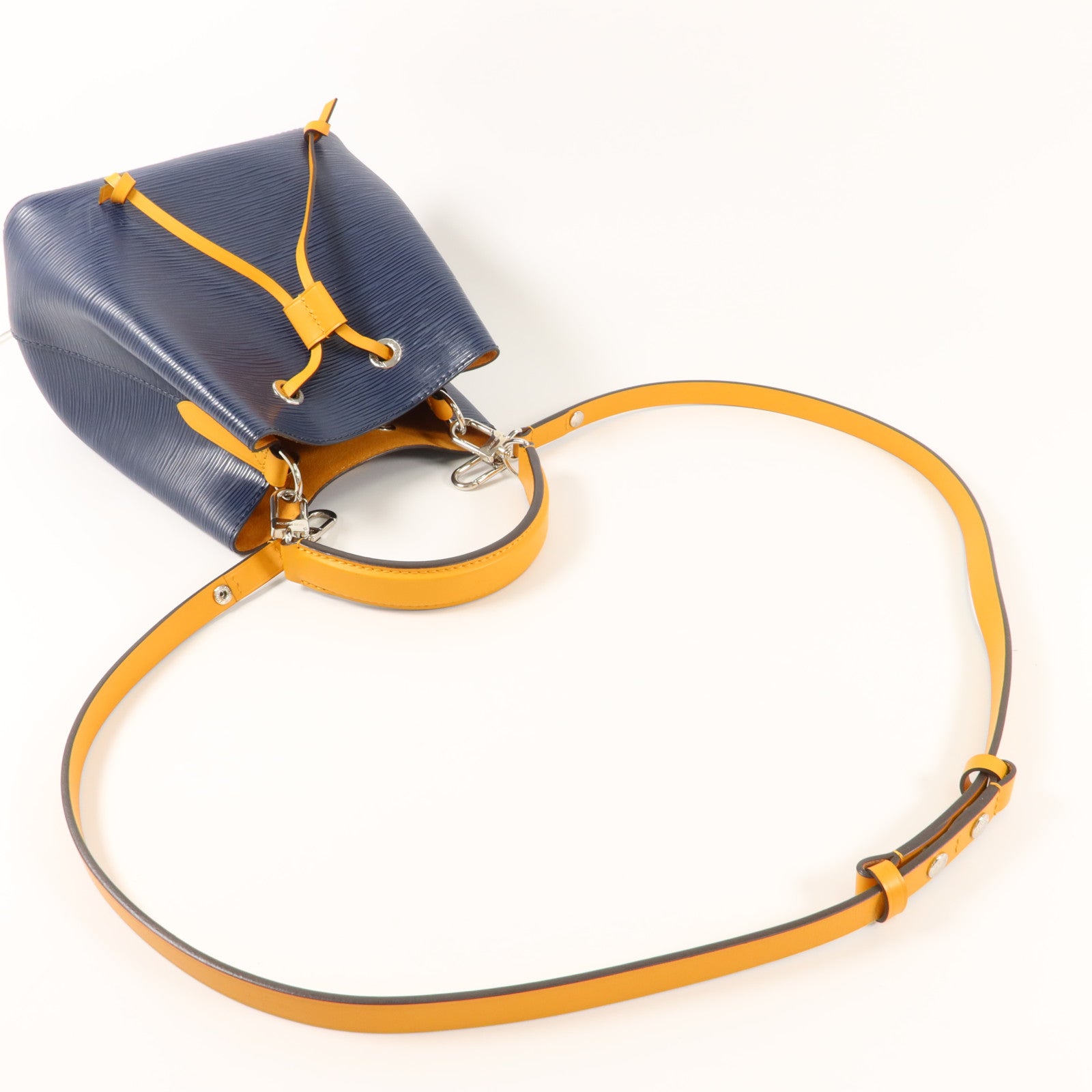 LOUIS VUITTON Epi Neo Noe BB銀扣手挽肩背兩用袋深藍色