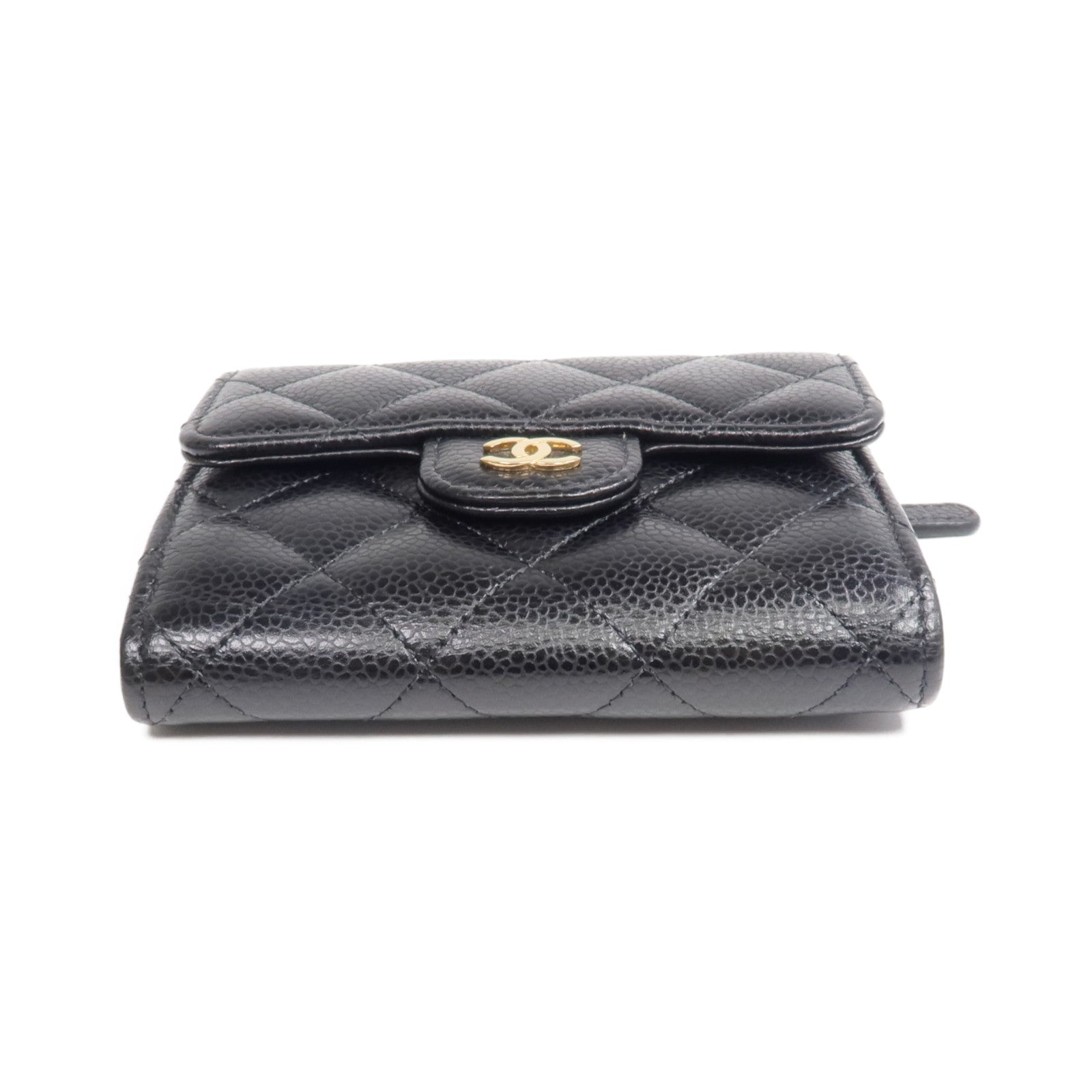 CHANEL 牛皮皮革Classic Small Flap Wallet金扣錢包