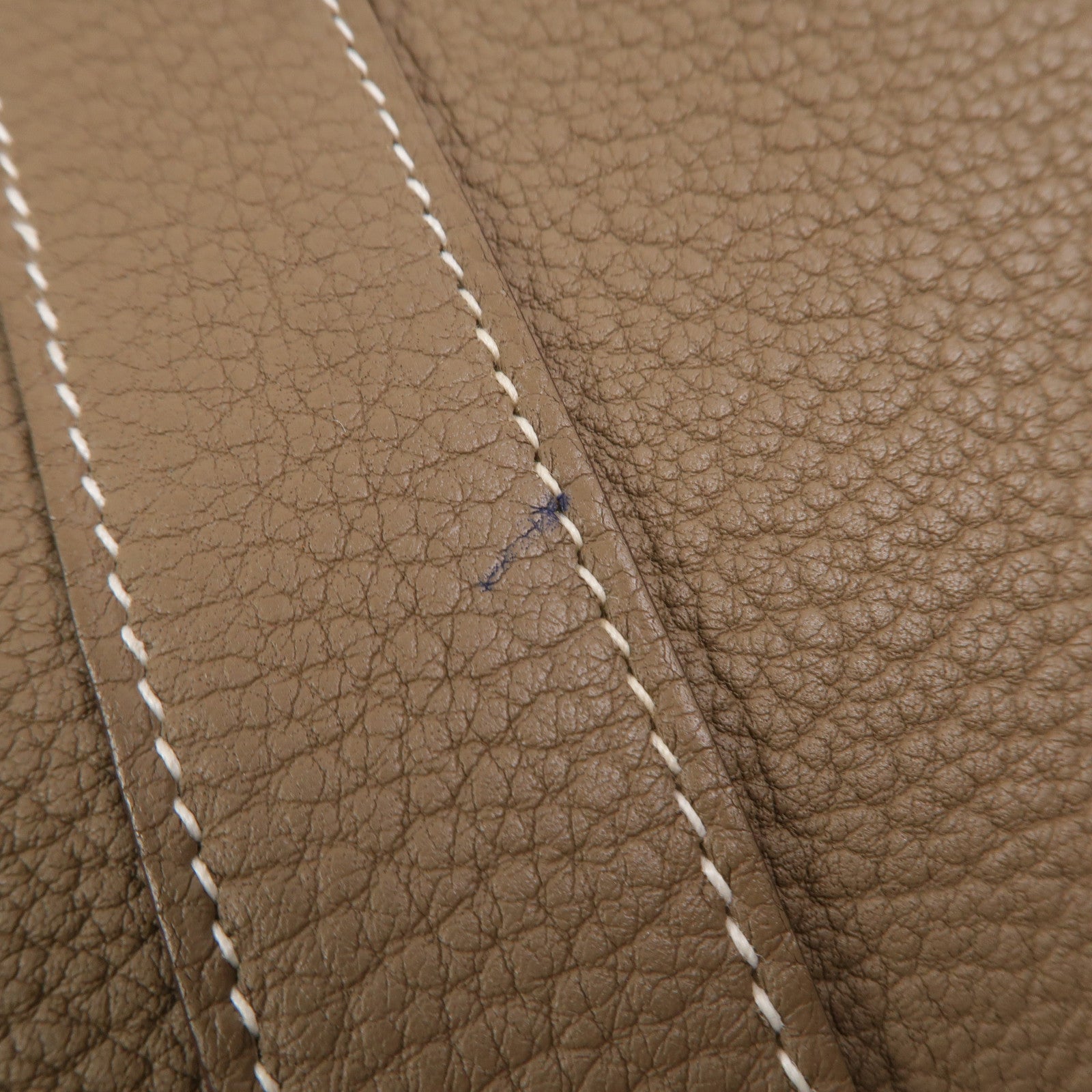 HERMES Negonda皮革Garden Party TPM手挽袋Etoupe