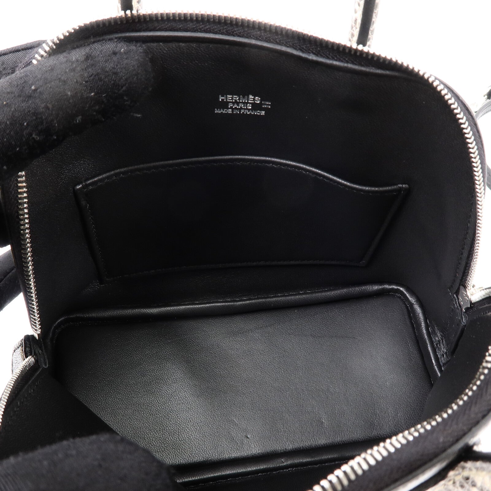HERMES Chevre/蜥蝪皮革Mini Bolide Touch手挽肩背兩用袋