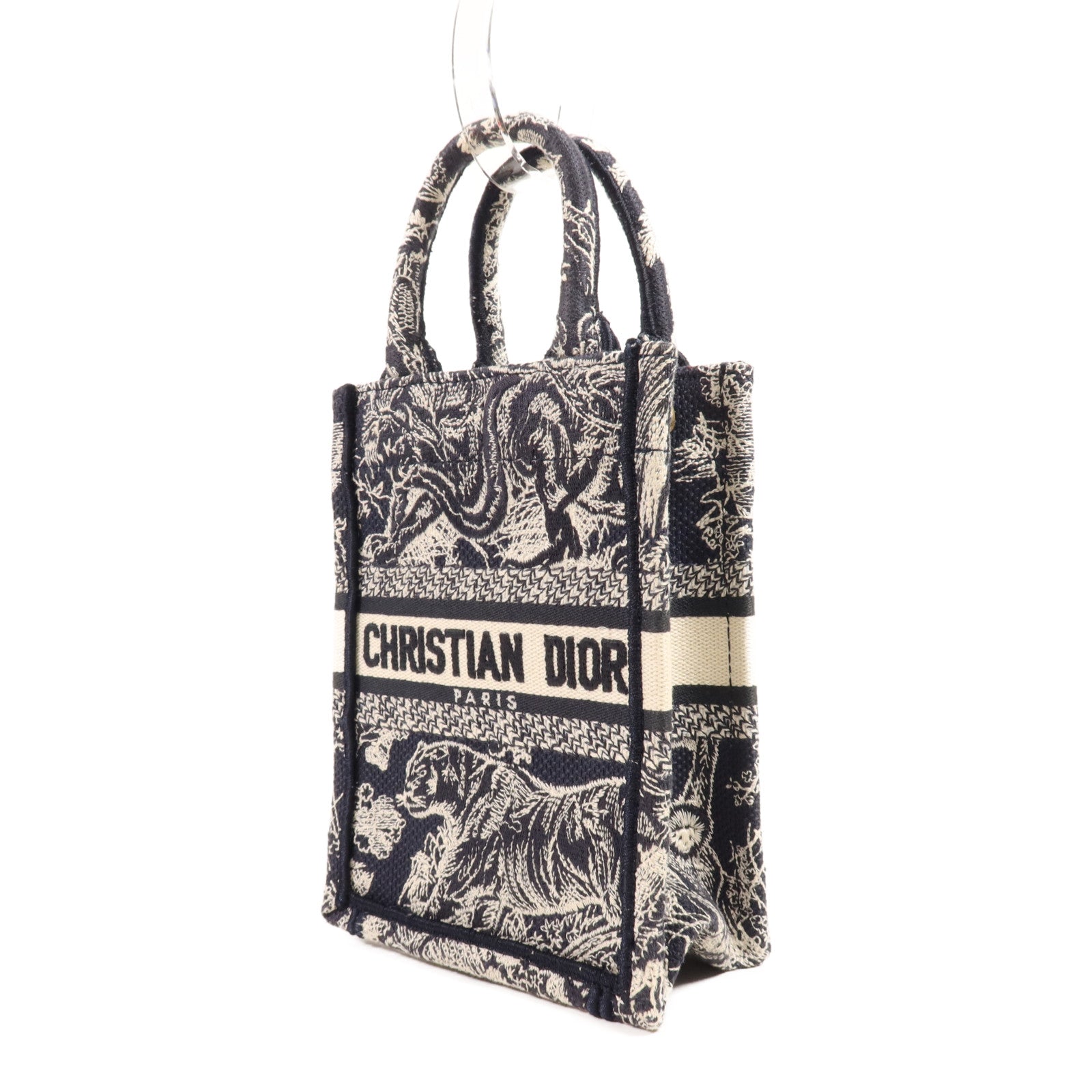 Dior 帆布Book Tote Mini金扣手挽肩背兩用袋