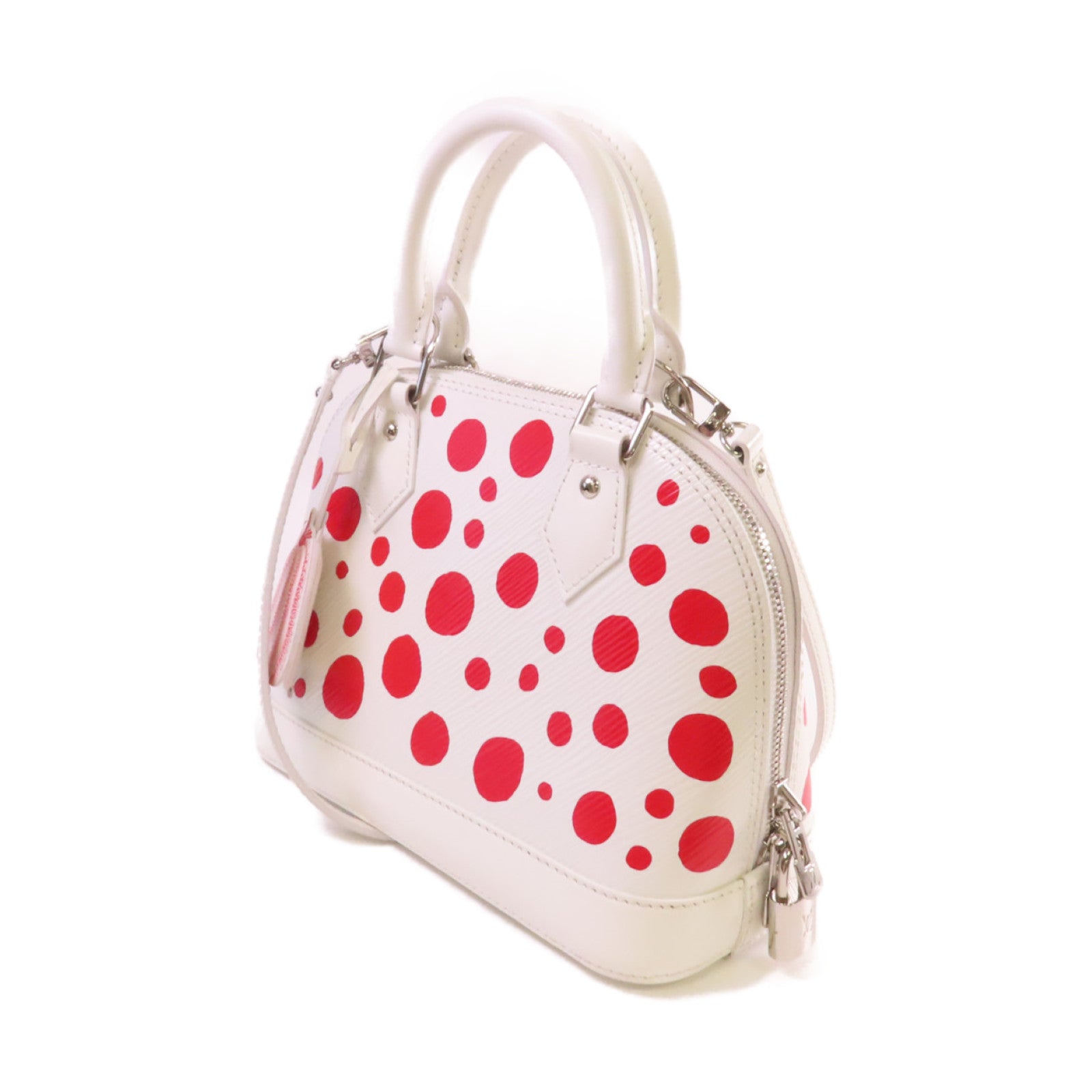 LOUIS VUITTON Epi LV x YK Alma BB 2Way Shoulder Bag銀扣手挽肩背兩用袋白色/紅色
