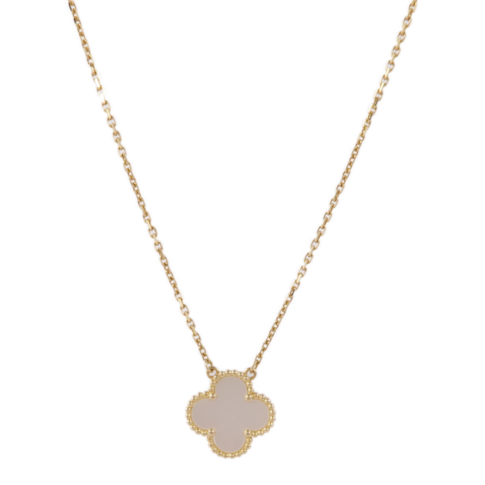 Van Cleef & Arpels 18K黃金/珍珠母貝Vintage Alhambra Necklace項鍊