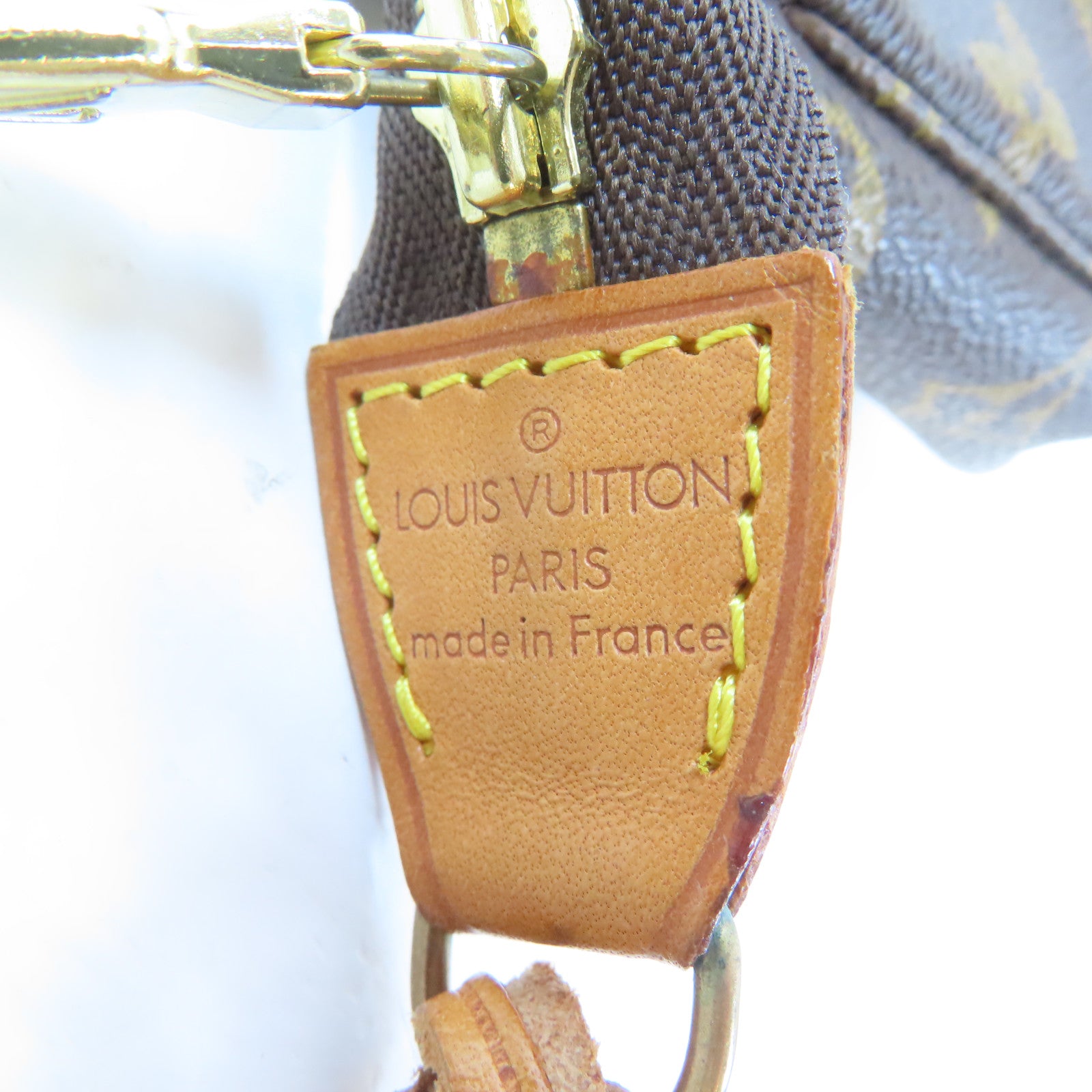 LOUIS VUITTON Monogram Pochette Accessoires Pouch金扣手拿包啡色
