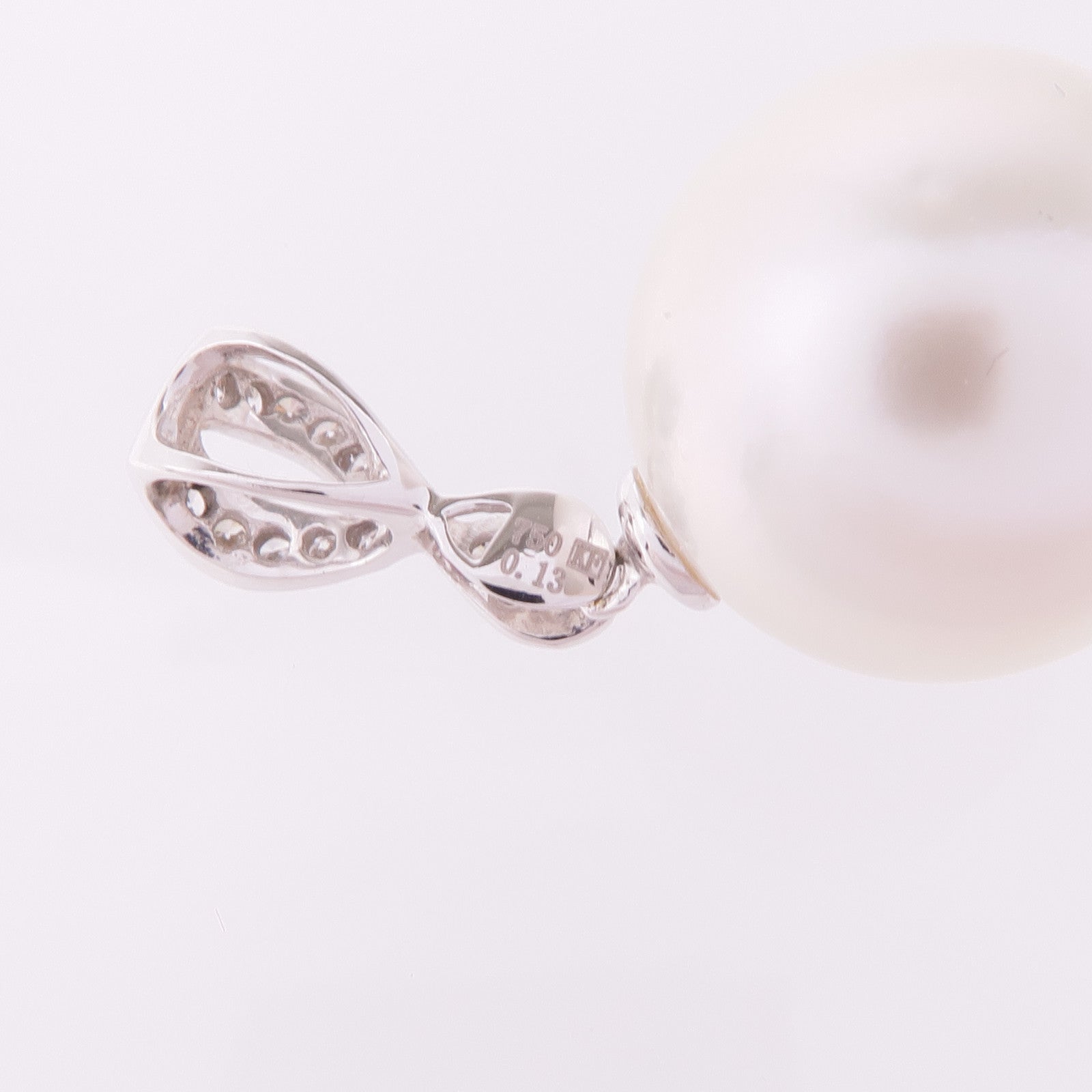 JEWELRY 18K白金Pendant Top珍珠吊墜