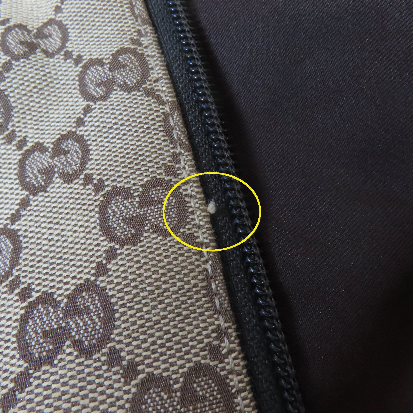 GUCCI 帆布Tote Bag銀扣手挽袋啡色