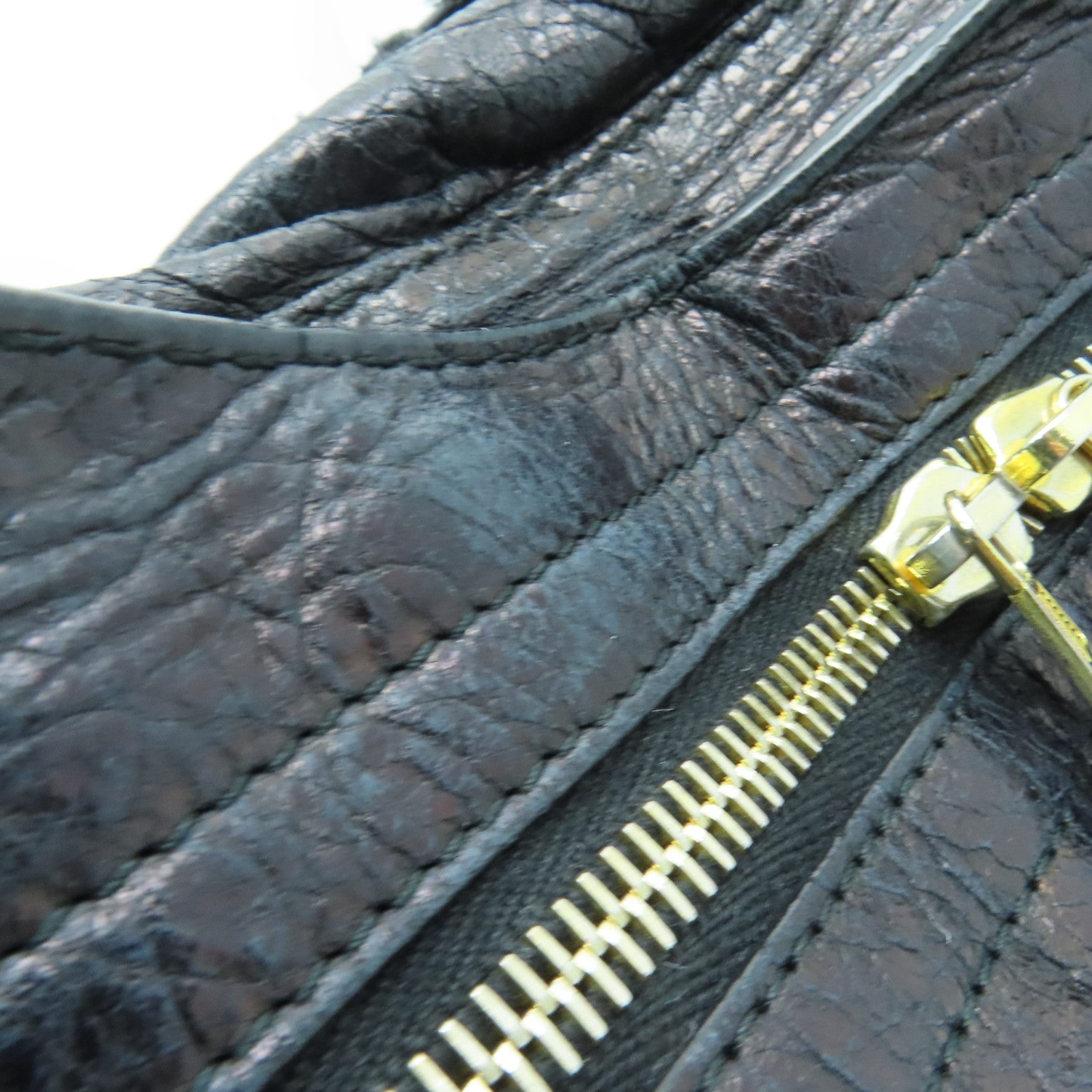 BALENCIAGA 【激減優惠】皮革Giant City金扣手挽肩背兩用袋黑色