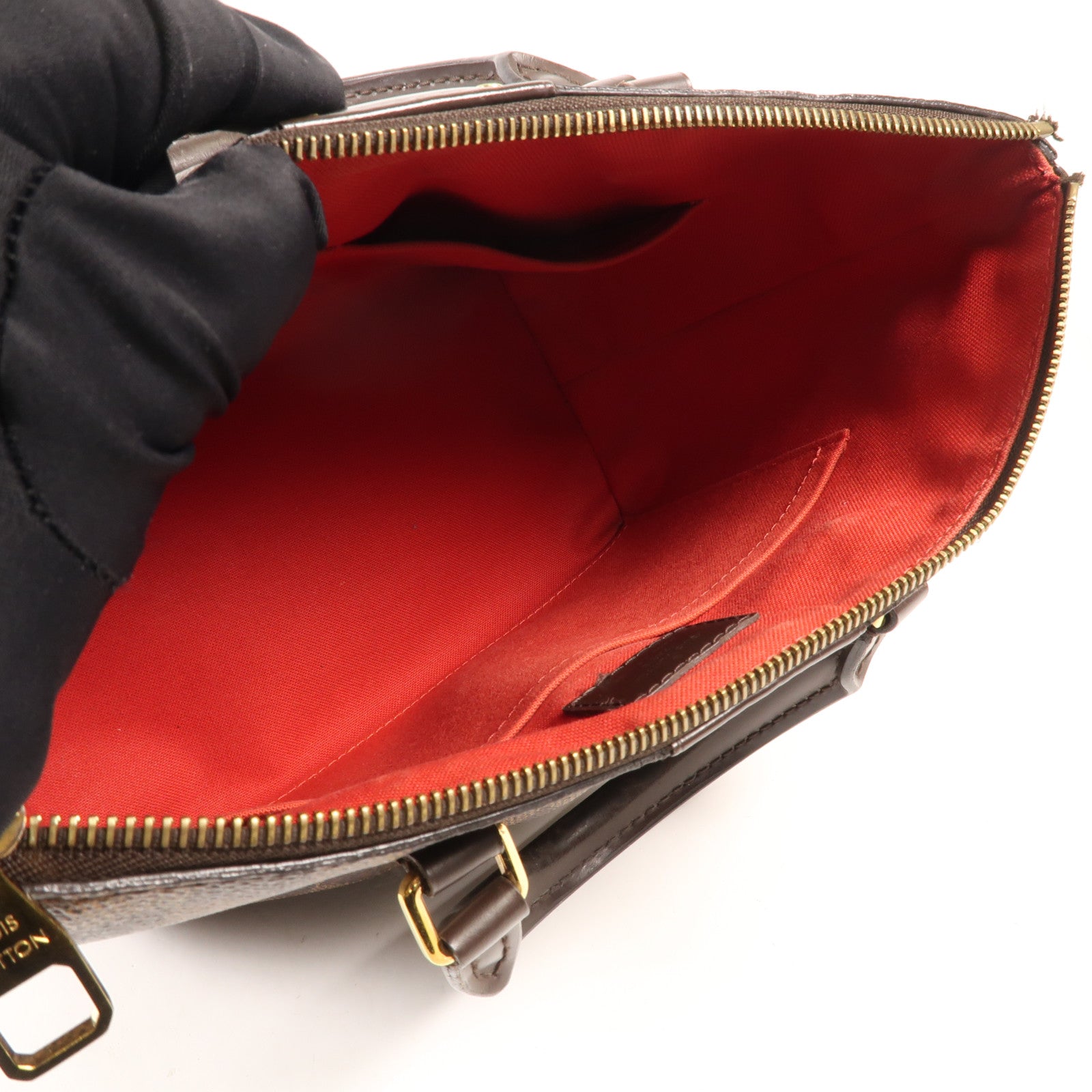 LOUIS VUITTON Damier Siena PM金扣手挽肩背兩用袋