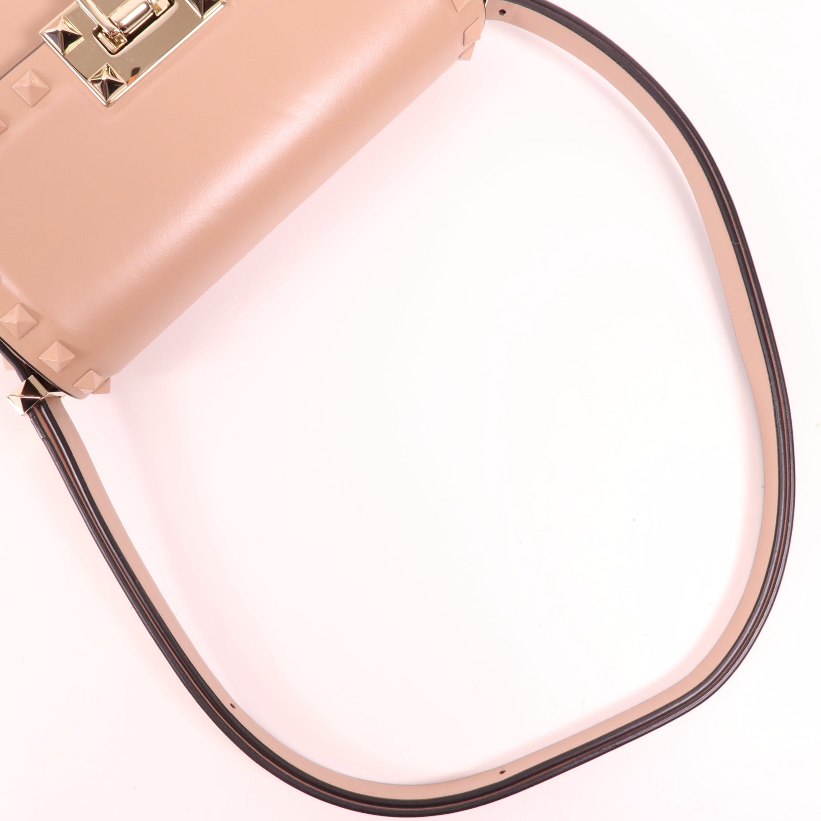 Valentino 牛皮皮革Shoulder Bag金扣肩背袋