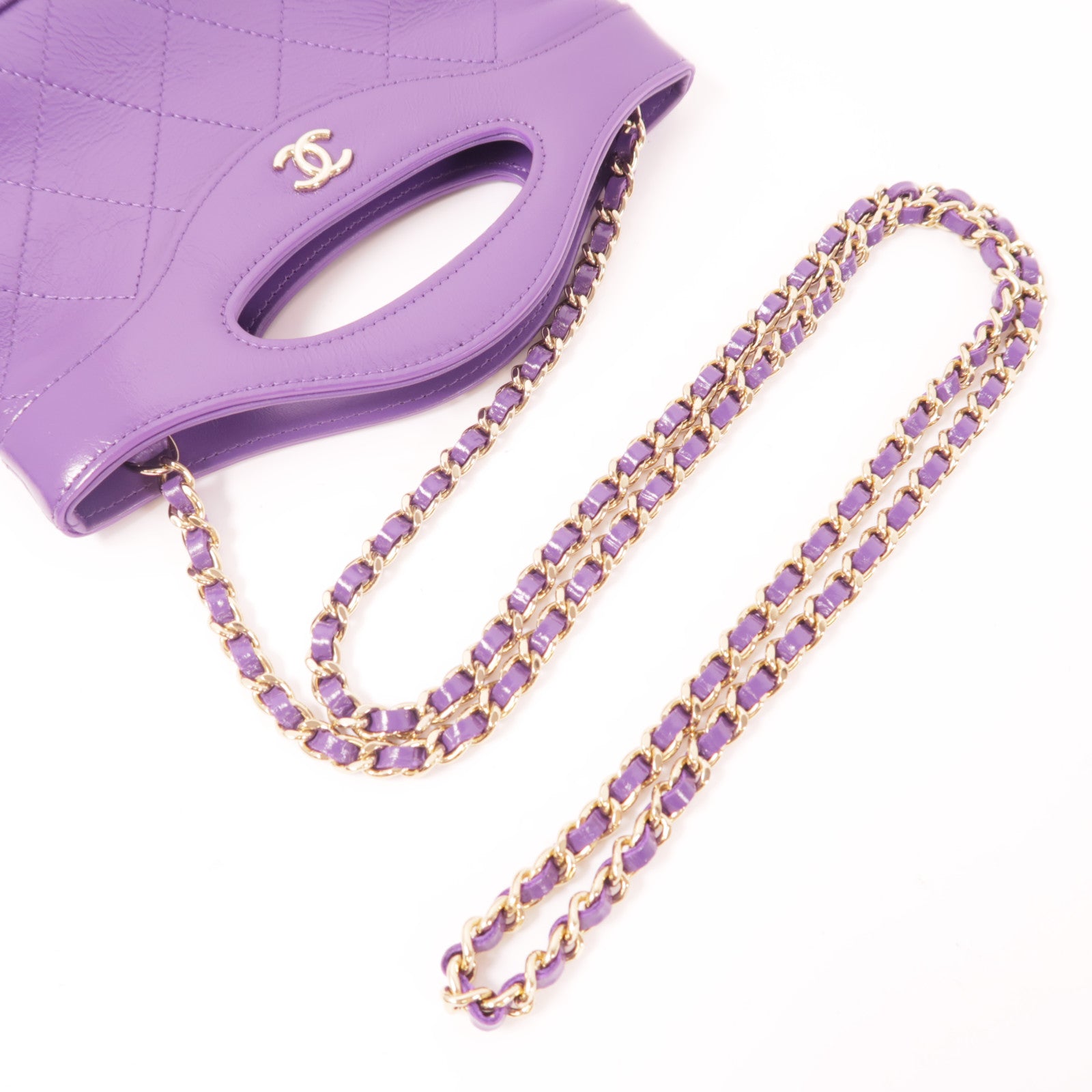 CHANEL 【激減優惠】牛皮皮革Mini 31金扣鏈帶肩背袋
