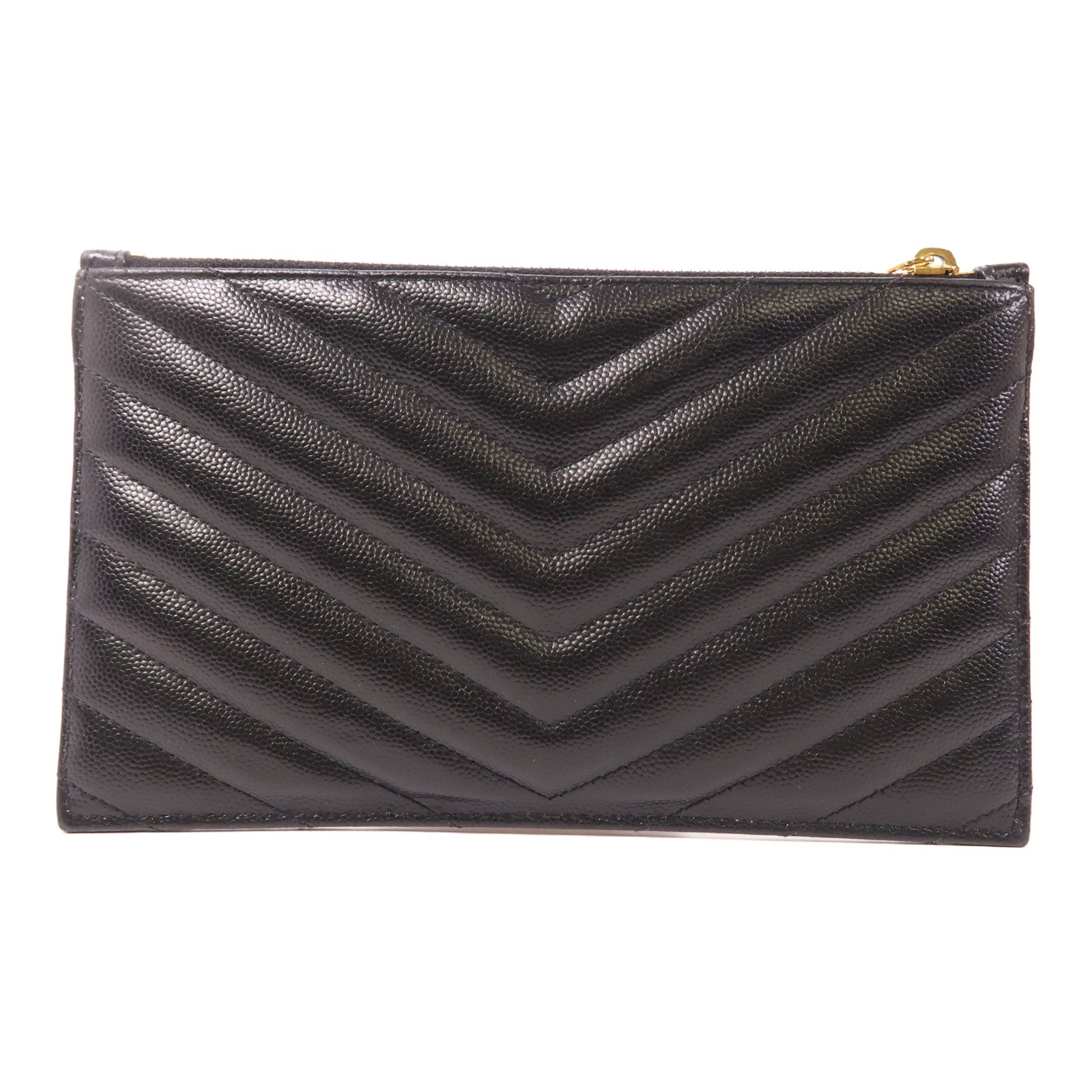 SAINT LAURENT 牛皮皮革Pouch金扣手拿包