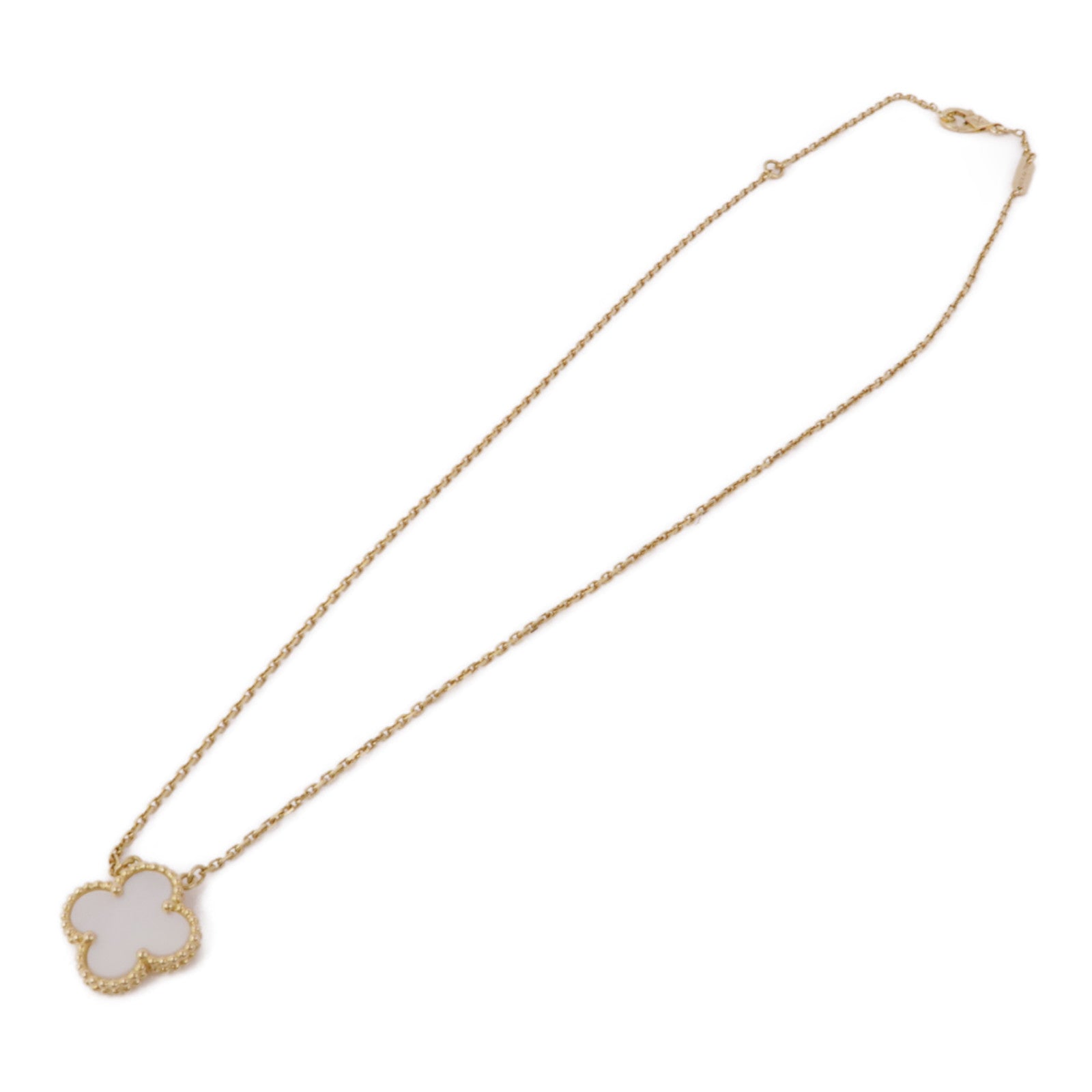 Van Cleef & Arpels 18K黃金/珍珠母貝Vintage Alhambra Necklace項鍊
