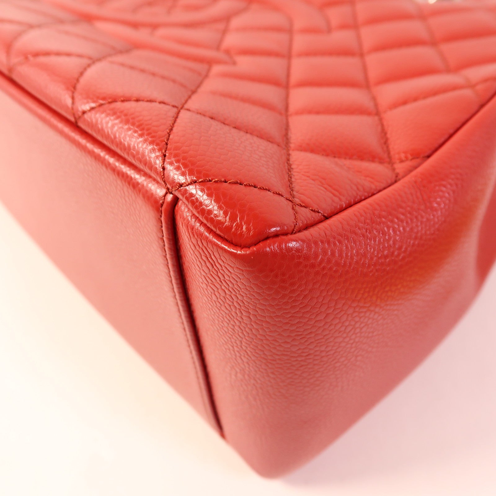 CHANEL 牛皮皮革GST Grand Shopping Tote Bag銀扣鏈帶肩背袋