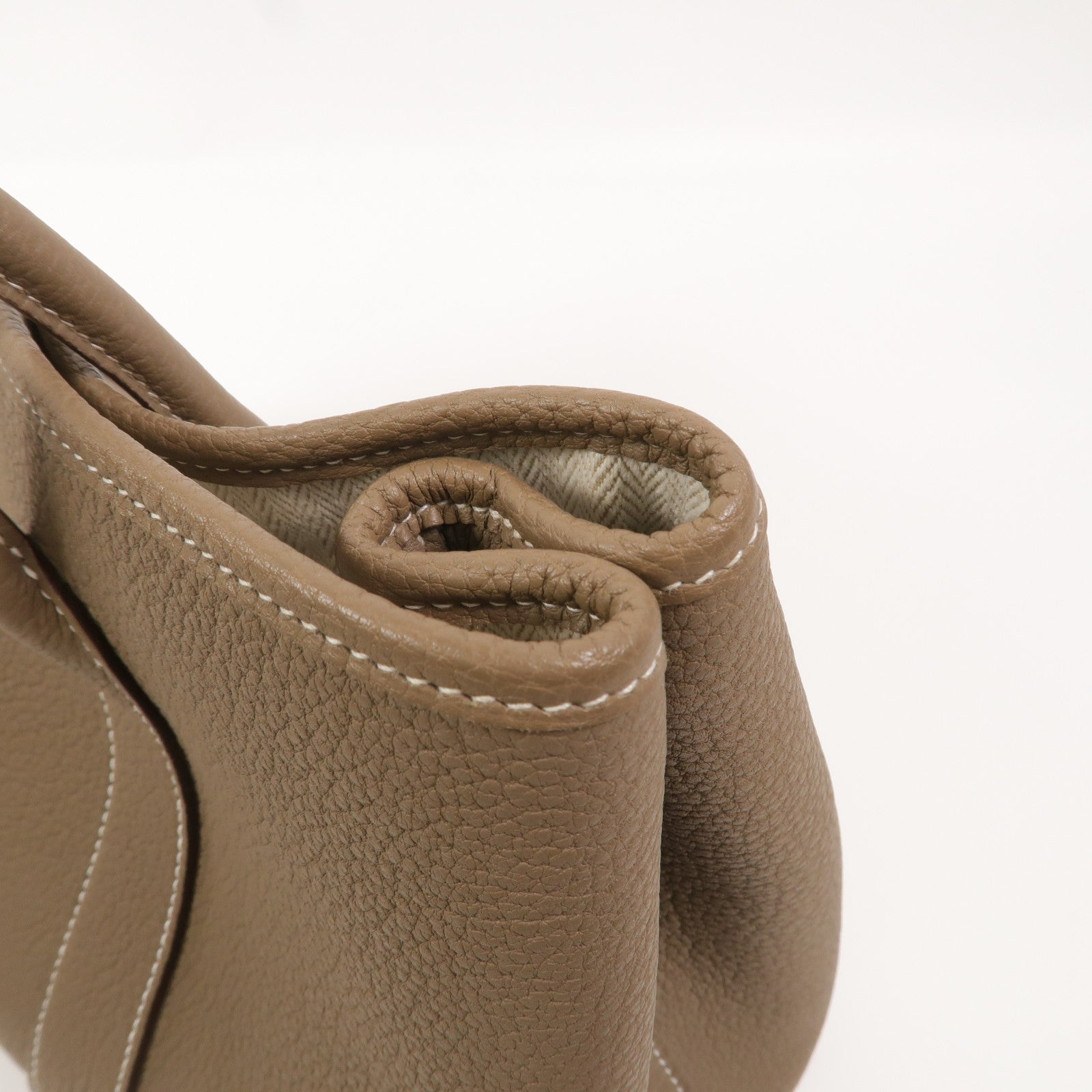 HERMES Negonda皮革Garden Party TPM手挽袋Etoupe